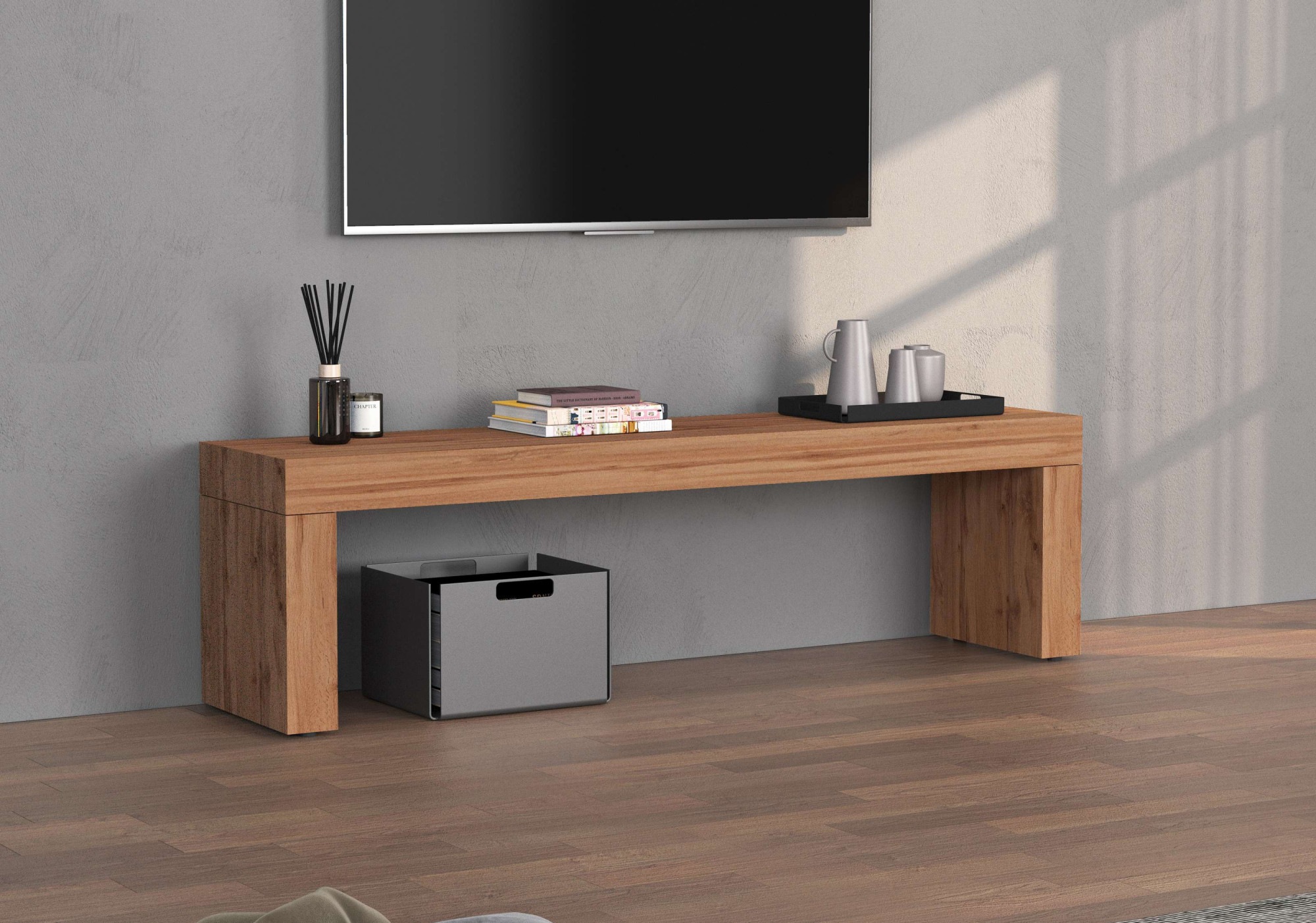 INOSIGN TV-Brücke »CHRONOS Breite 180 cm, mit eine 10 cm dicken stabilen folding Platte«, (1 St.), TV-Board, Medienbrücke, TV-Aufsatz 'Made in Italy'