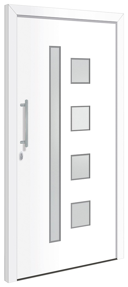 RORO Türen & Fenster Haustür »Otto 12«, BxH: 100x210 cm, weiß, ohne Griff,  inklusive Türrahmen per Rechnung | BAUR