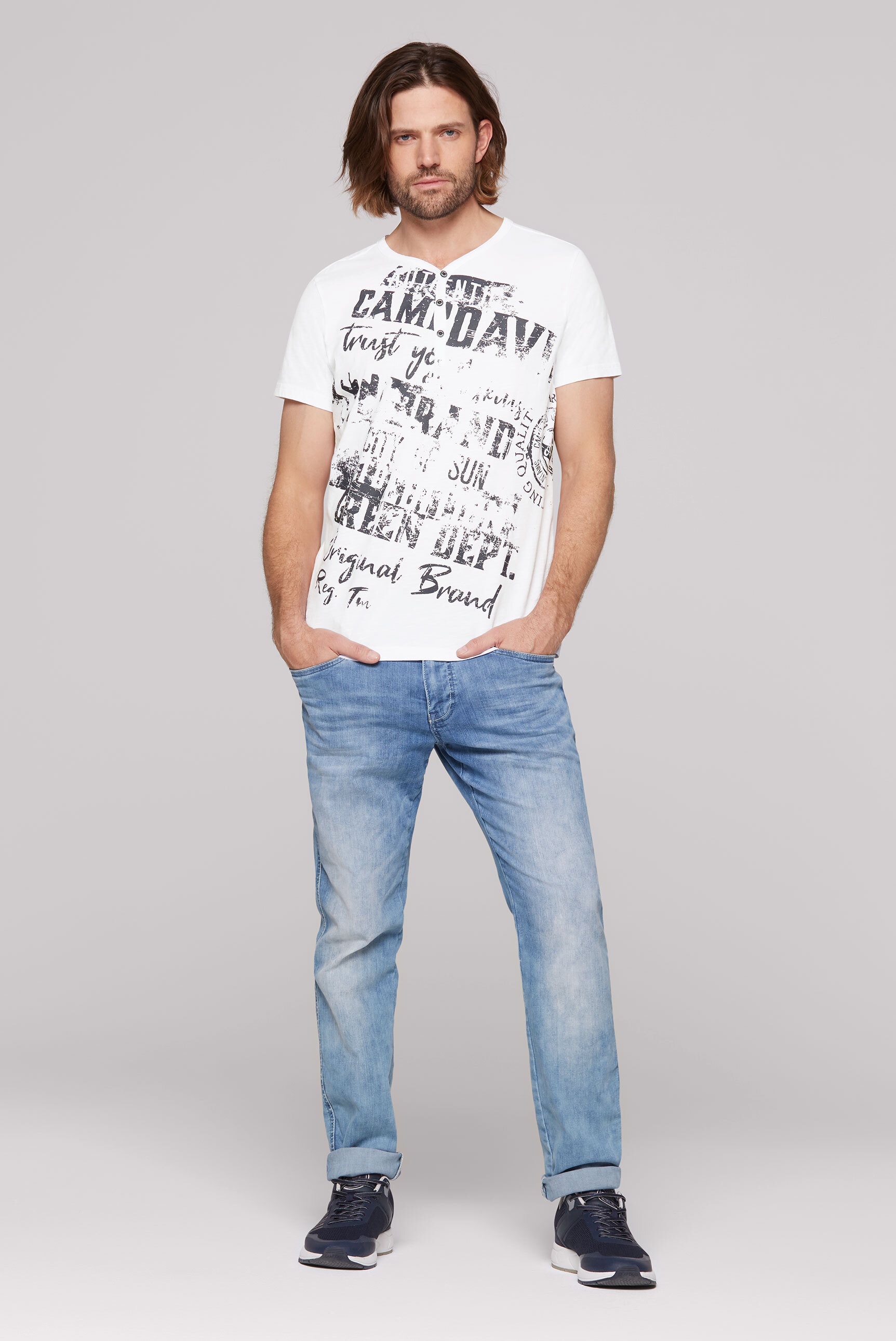 CAMP DAVID V-Shirt, aus Baumwolle