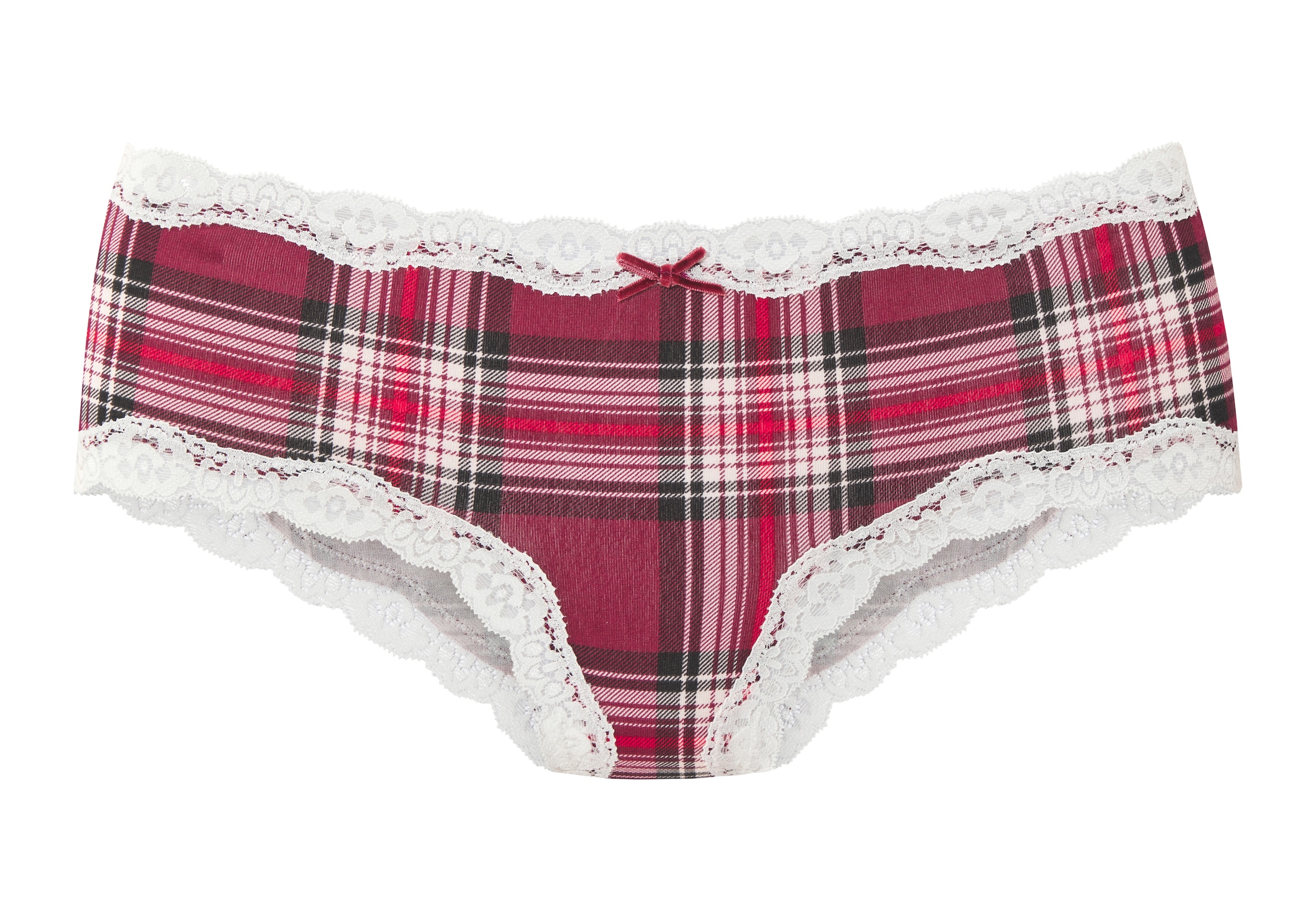 LASCANA Hipster 2er-Pack,  mit feiner Spitze und weihnachtlichen Prints