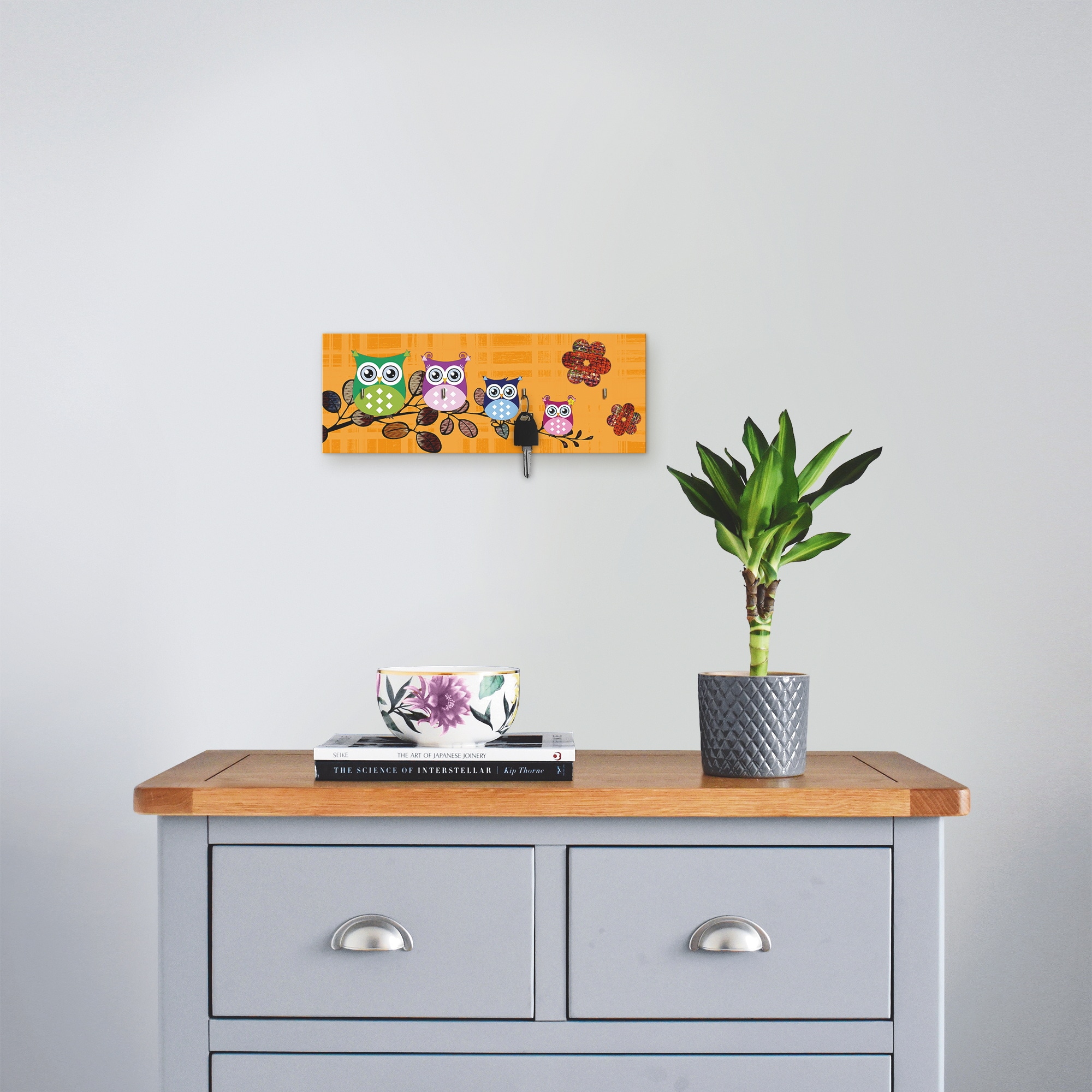 Artland Hakenleiste »Eulenfamilie - orange« MD...