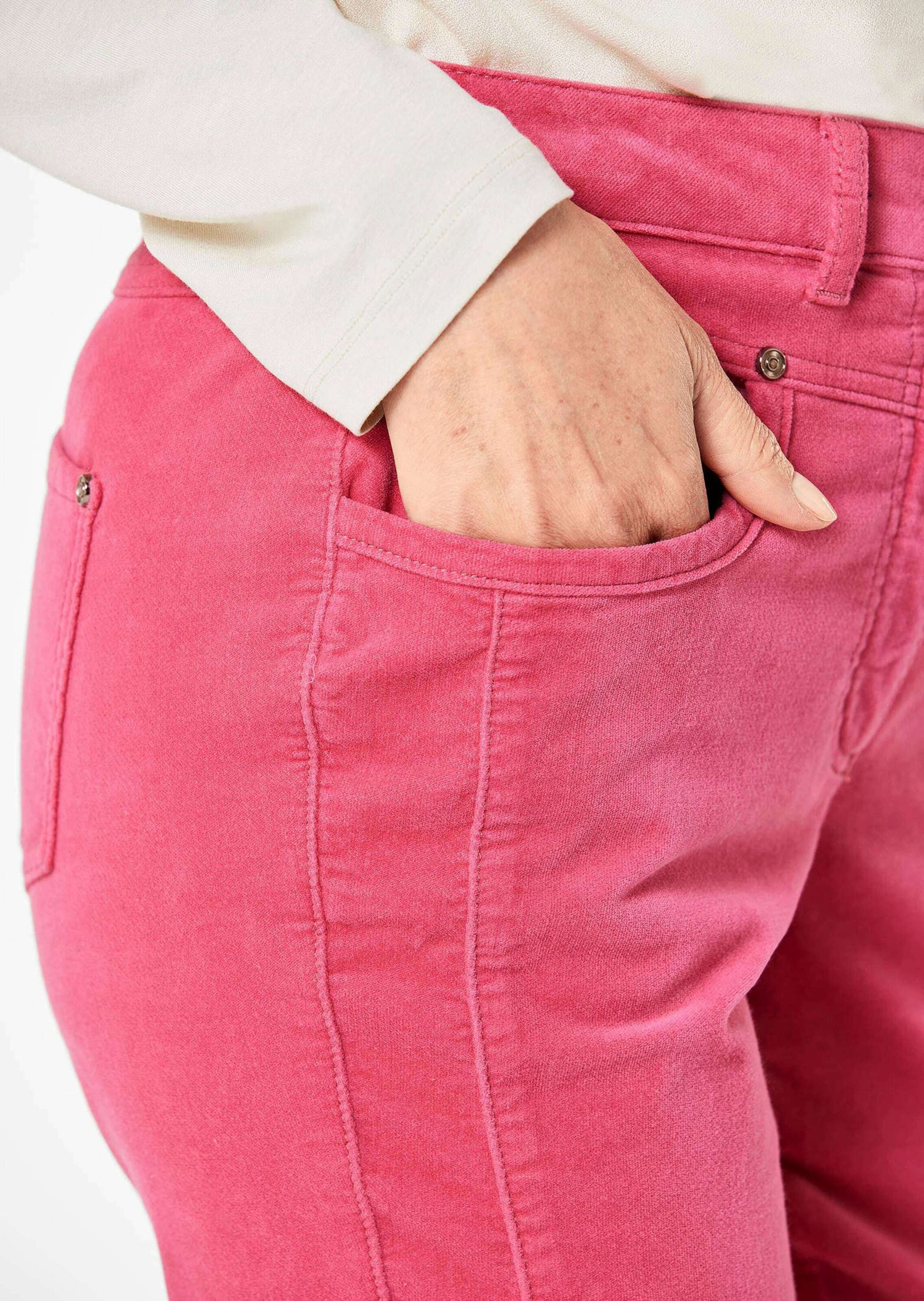 GOLDNER Schlupfhose »Samthose Bequeme Samthose mit Wascheffekt«