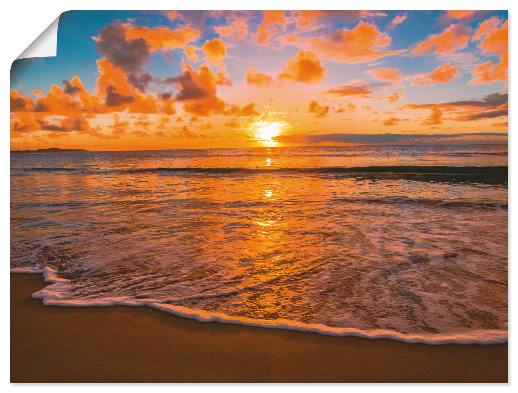 Artland Wandbild "Sonnenuntergang am Strand" Sonnenaufgang & -untergang 1 Stk. tlg. als Leinwandbild, Poster in verschied. Größen