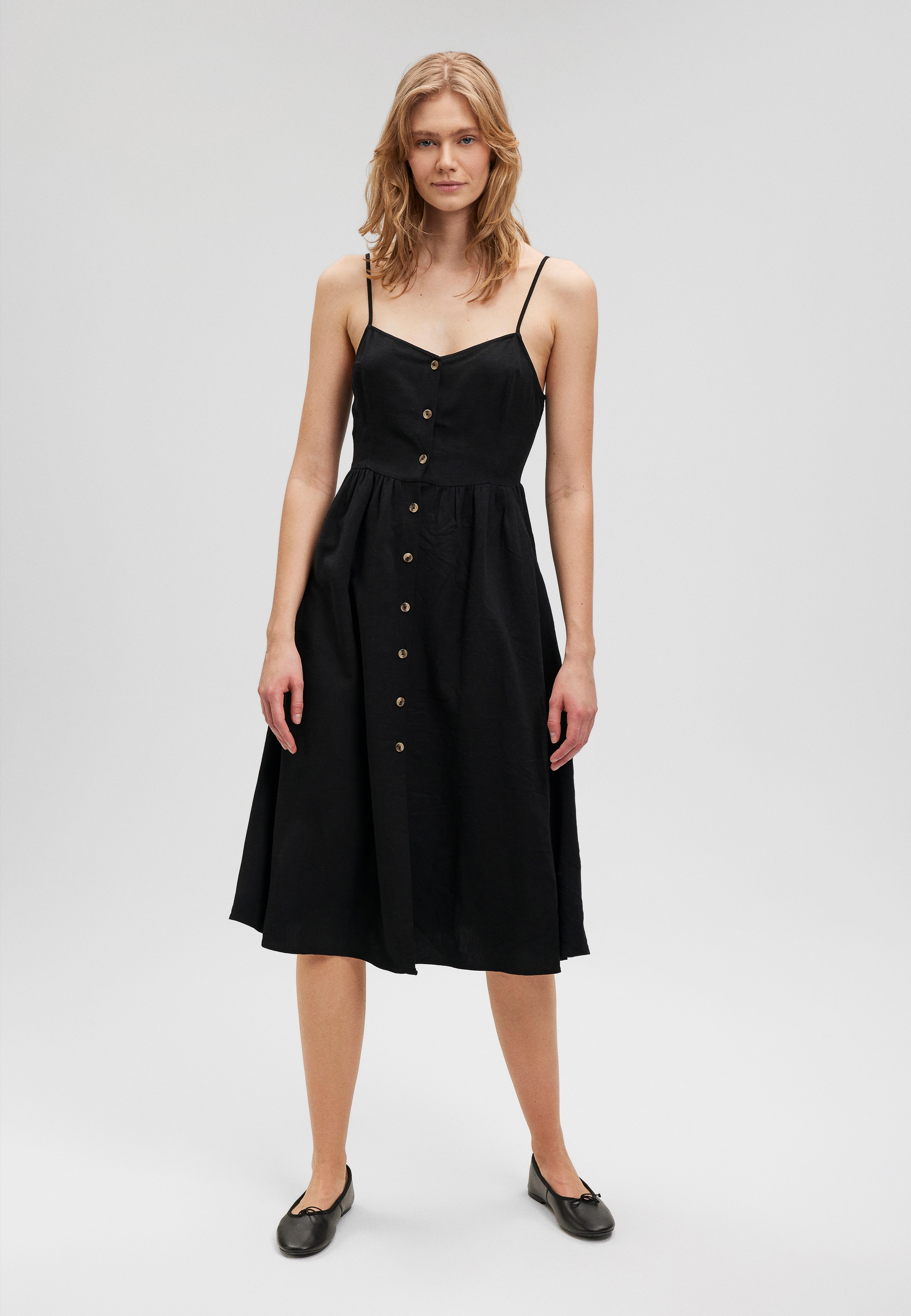 Minikleid »BUTTON UP DRESS«, Kleid mit Spaghettiträgern