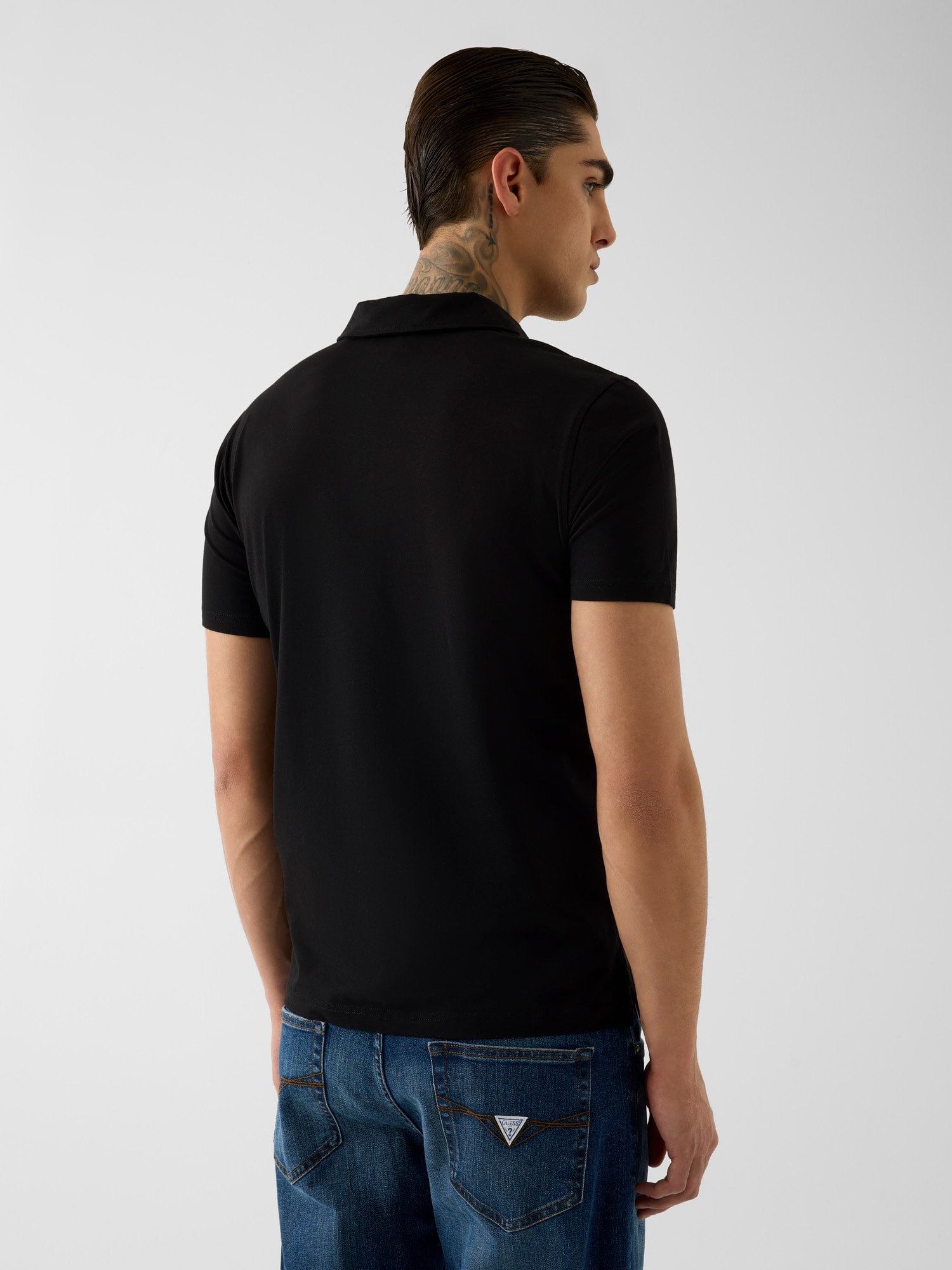 Guess Poloshirt »ESSENTIAL« Slim Fit, Baumwoll-Mix, Logodruck