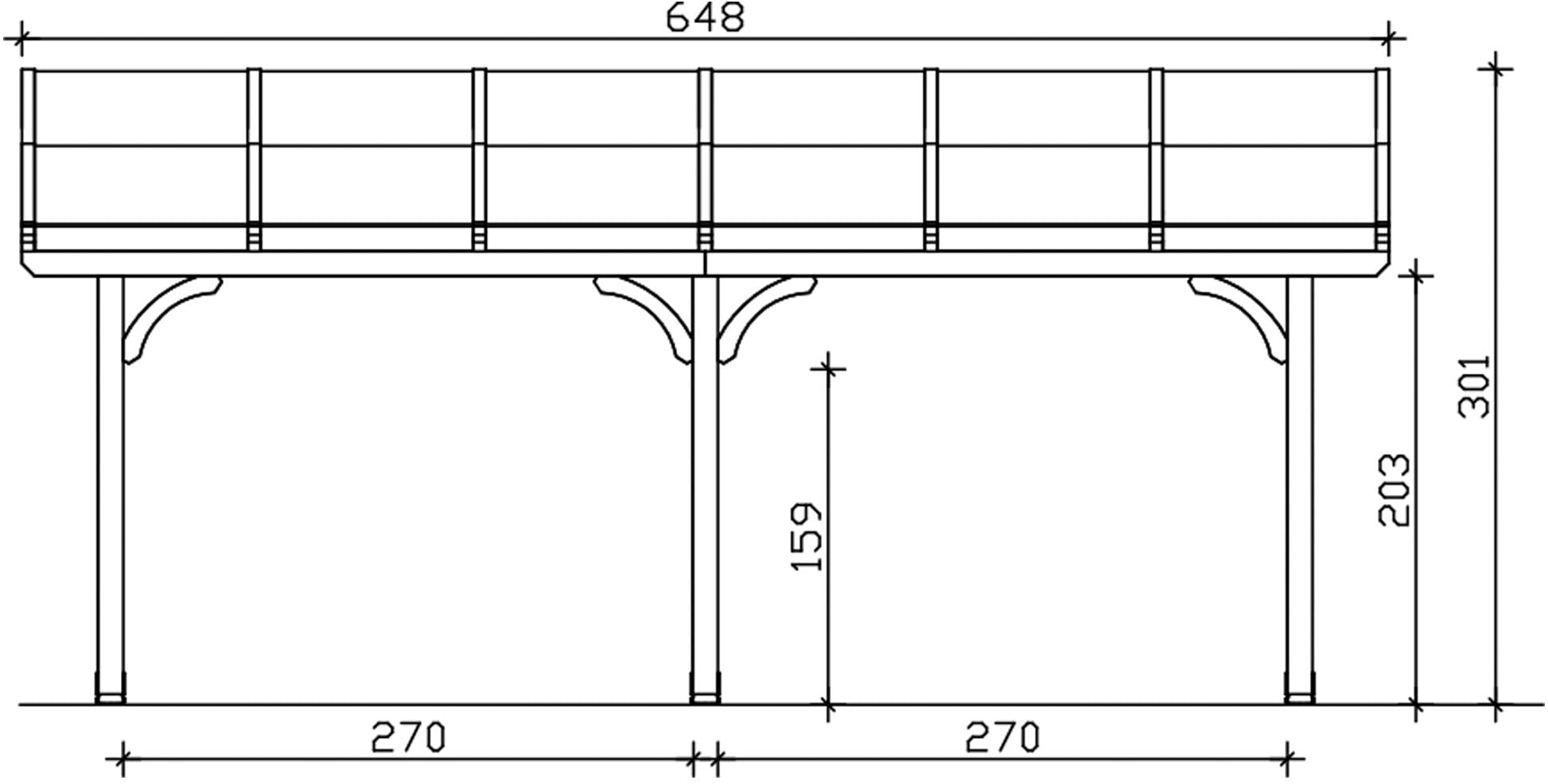 Skanholz Terrassendach »Venezia« Leimholz