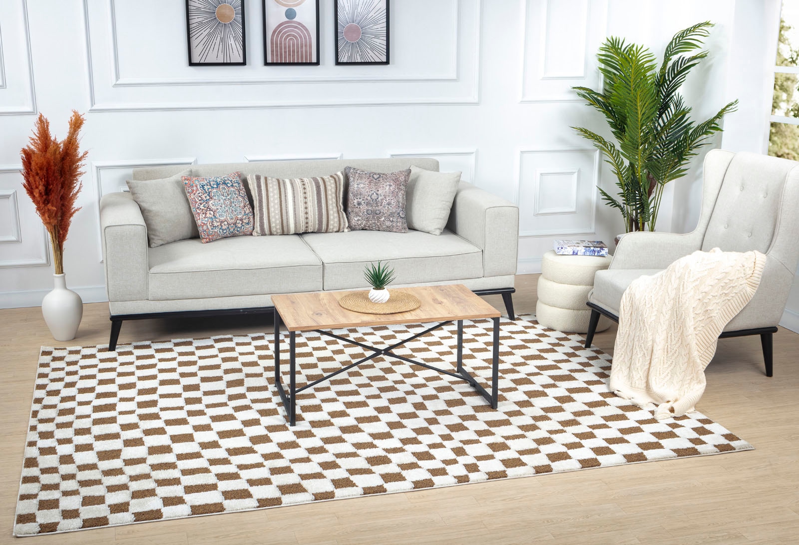 Livabliss Teppich "BARI" rechteckig 14 mm Höhe Skandi Design, Modern Boho K günstig online kaufen