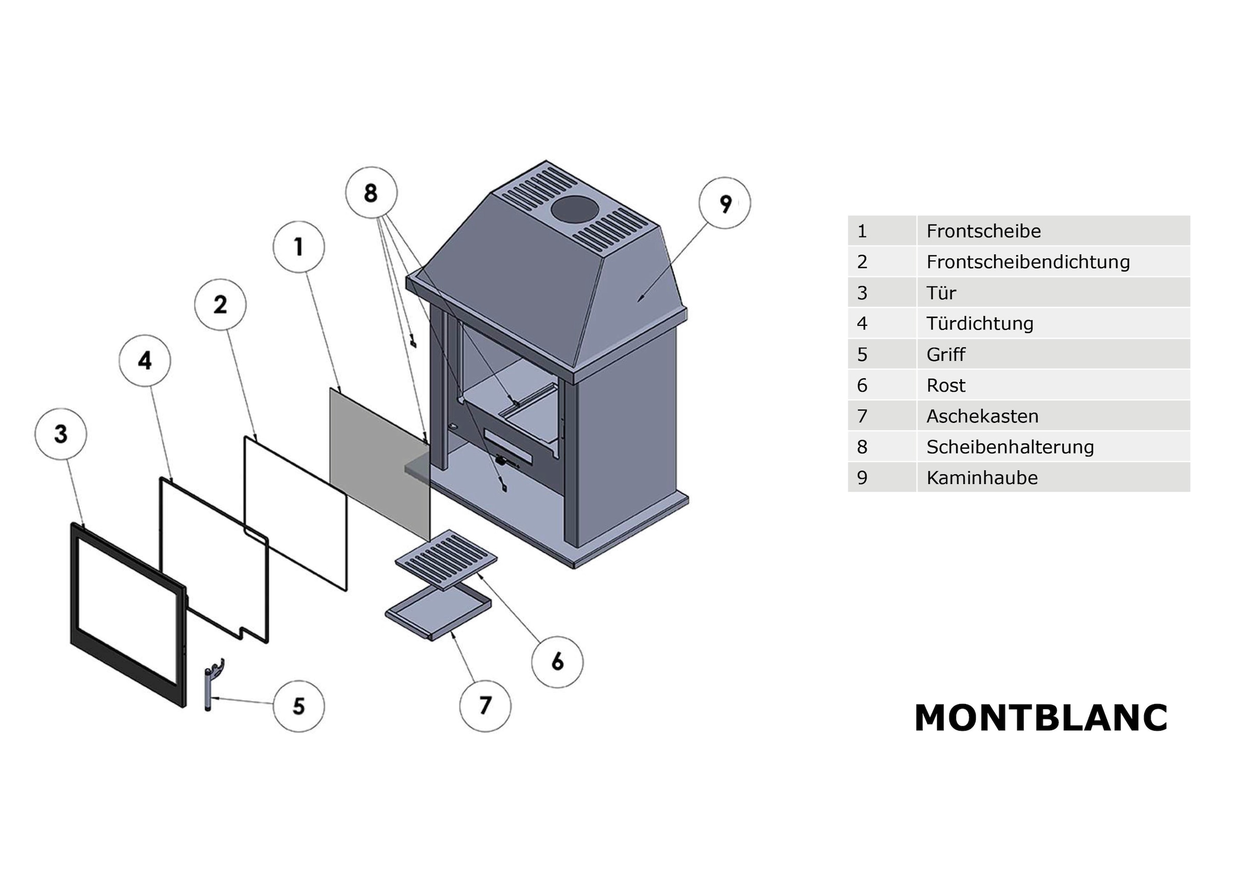 Panadero Kaminofen »Kaminofen Mont Blanc Ecodesign«