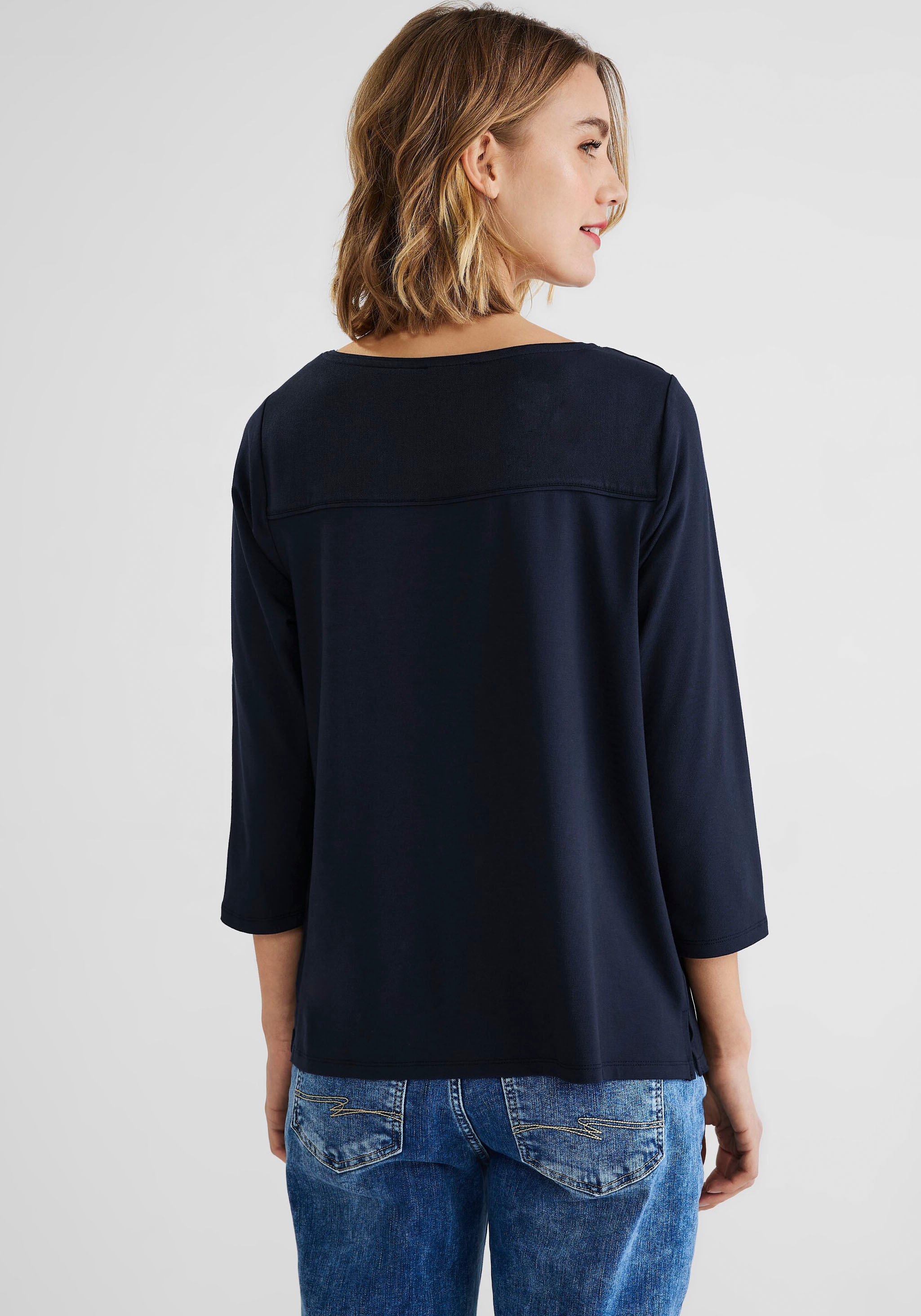 STREET ONE 3/4-Arm-Shirt »STYLE EVI«, BAUR mit | kaufen für Rundhalsausschnitt