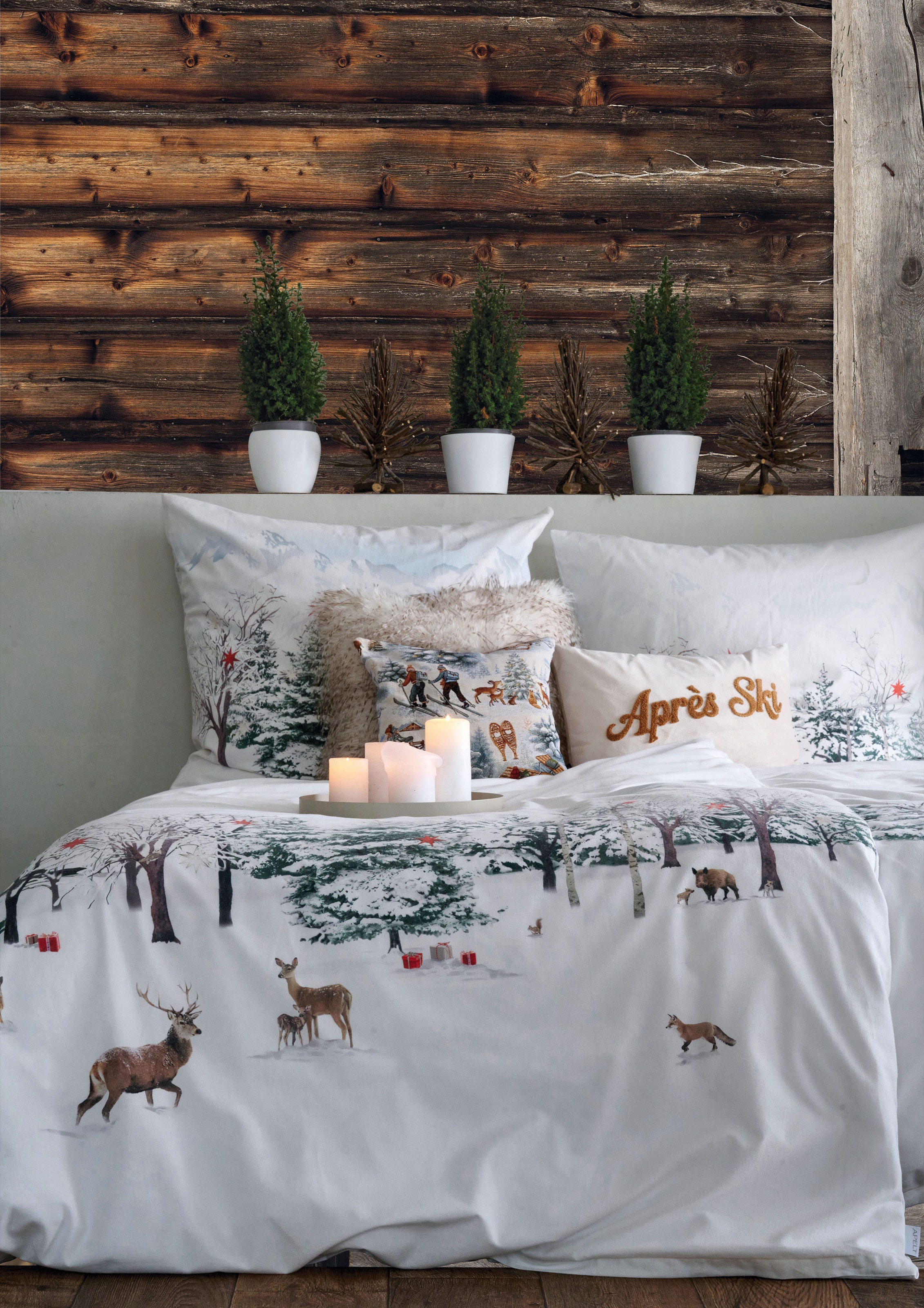 APELT Bettwäsche "Anton Flanell" 2 Stk. tlg. Winterlandschaft günstig online kaufen