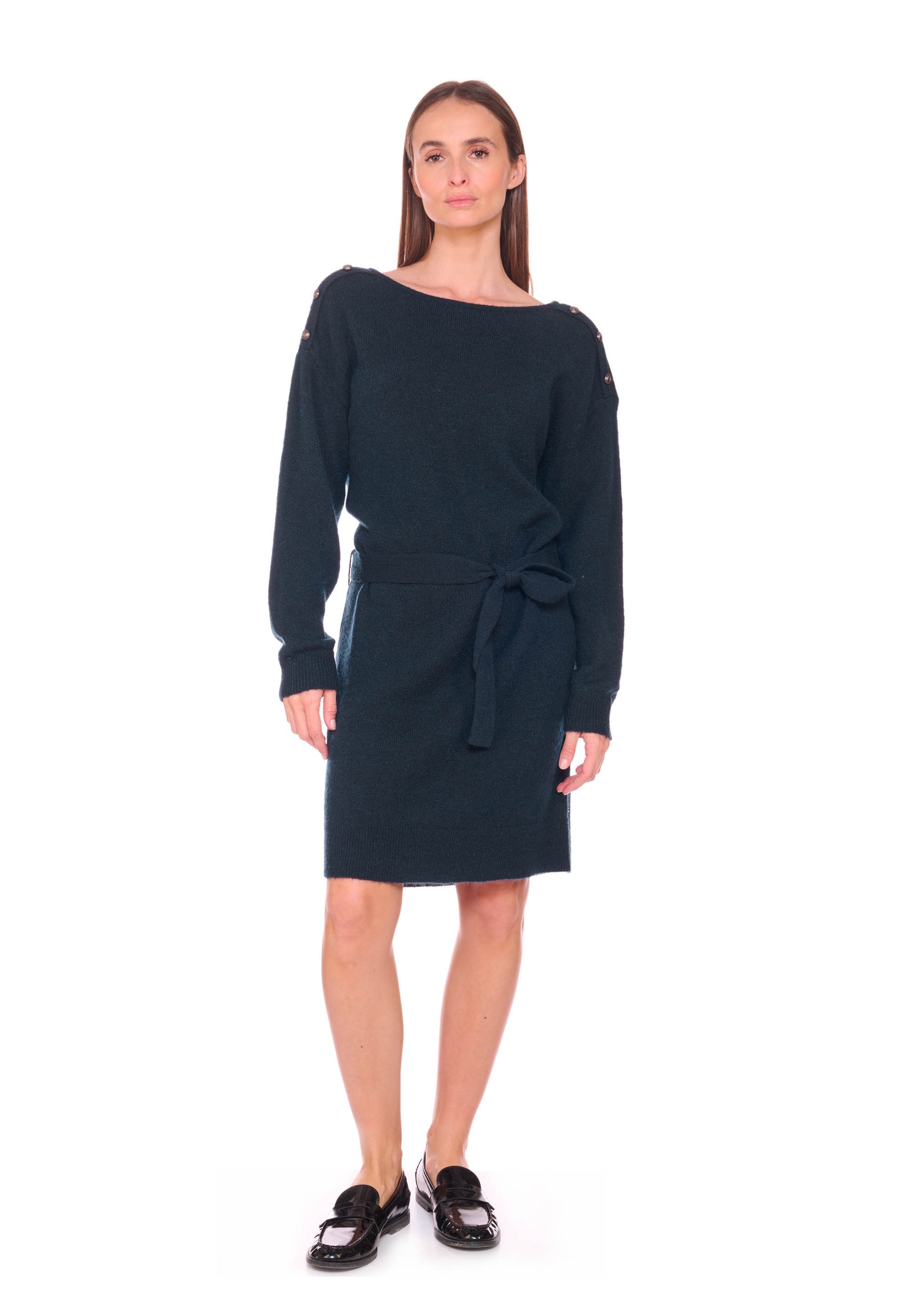 Le Temps Des Cerises Jerseykleid »TORTANQ«, mit praktischem Bindegürtel