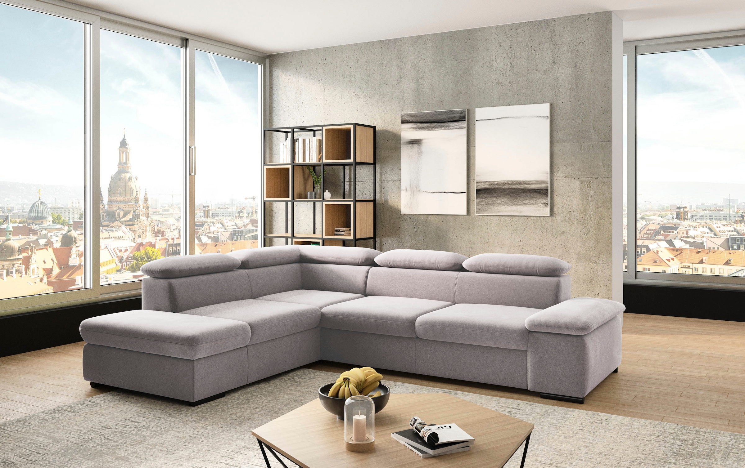 sit&more Ecksofa »Alcudia L-Form«, wahlweise mit Bettfunktion