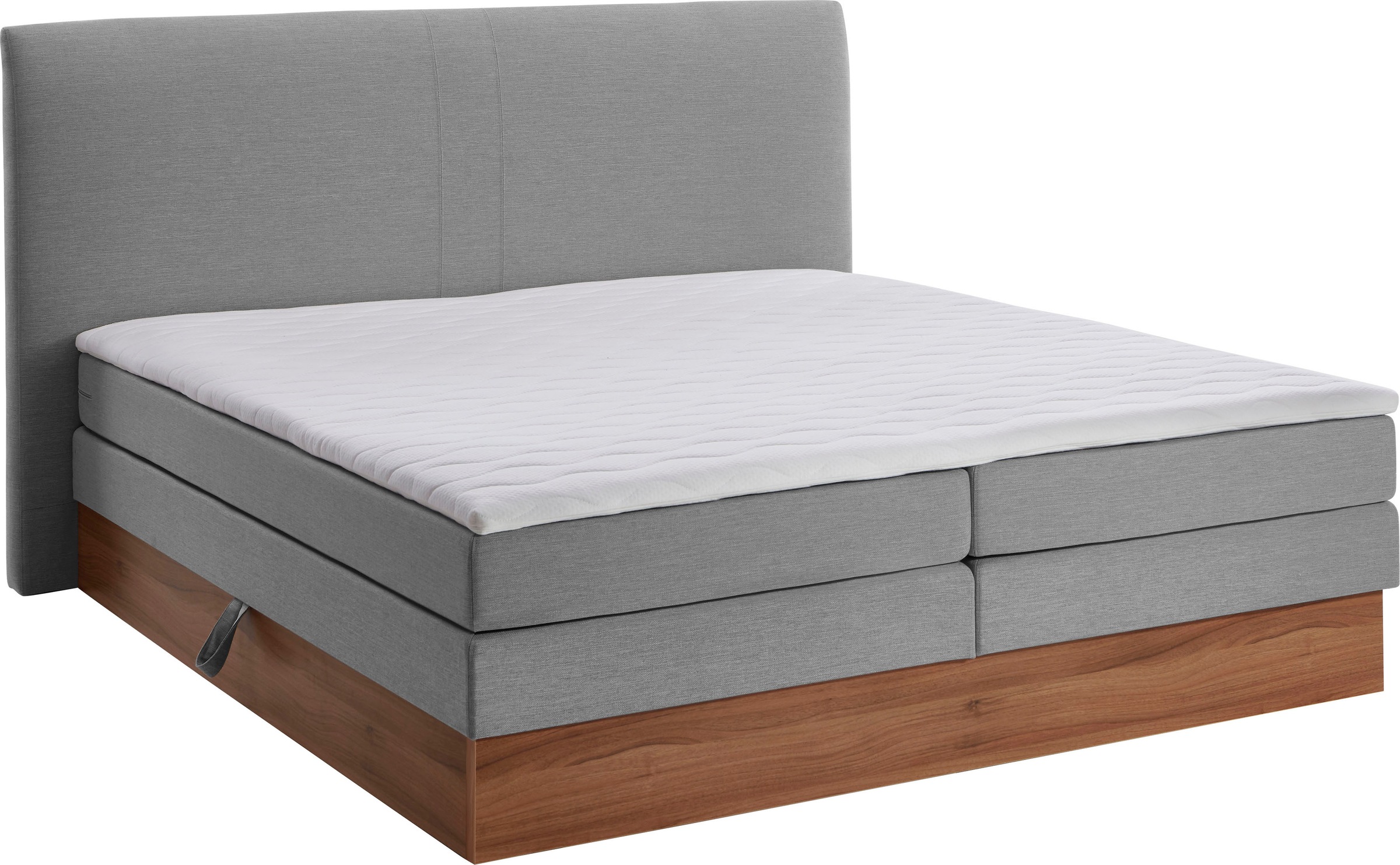 Home affaire Boxspringbett »Blomen«, mit Walnuss-Dekor, mit Bettkasten, verschiedene Härtegrade, mit Topper
