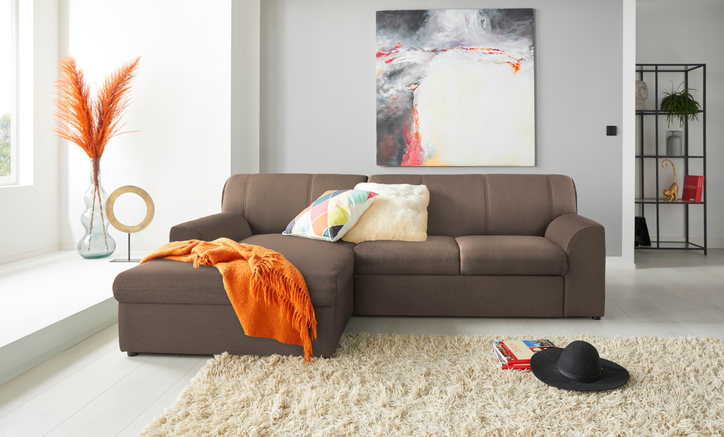 DOMO collection Ecksofa "Topper L-Form", mit Recamiere, wahlweise mit Schla günstig online kaufen