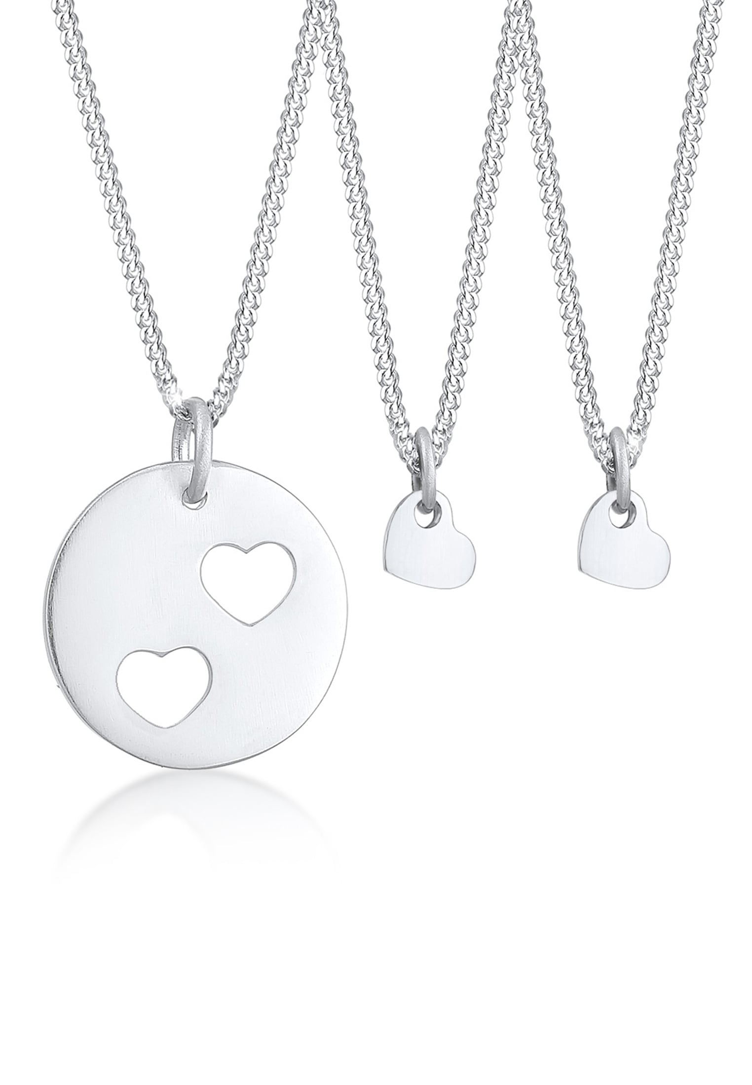 Elli Ketten-Set »Schmuckset Trio Herz Mutter Kind Cut Out Herz Set 925 Sterling Silver«