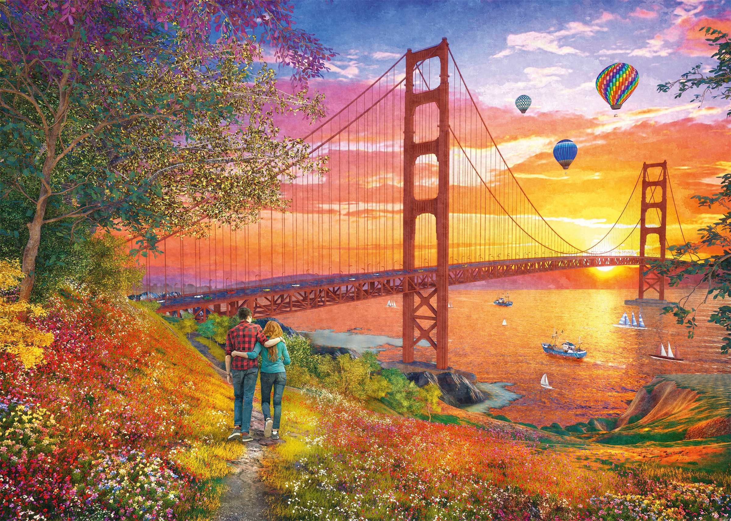 Schmidt Spiele Puzzle »Spaziergang zur Golden Gate Bridge«