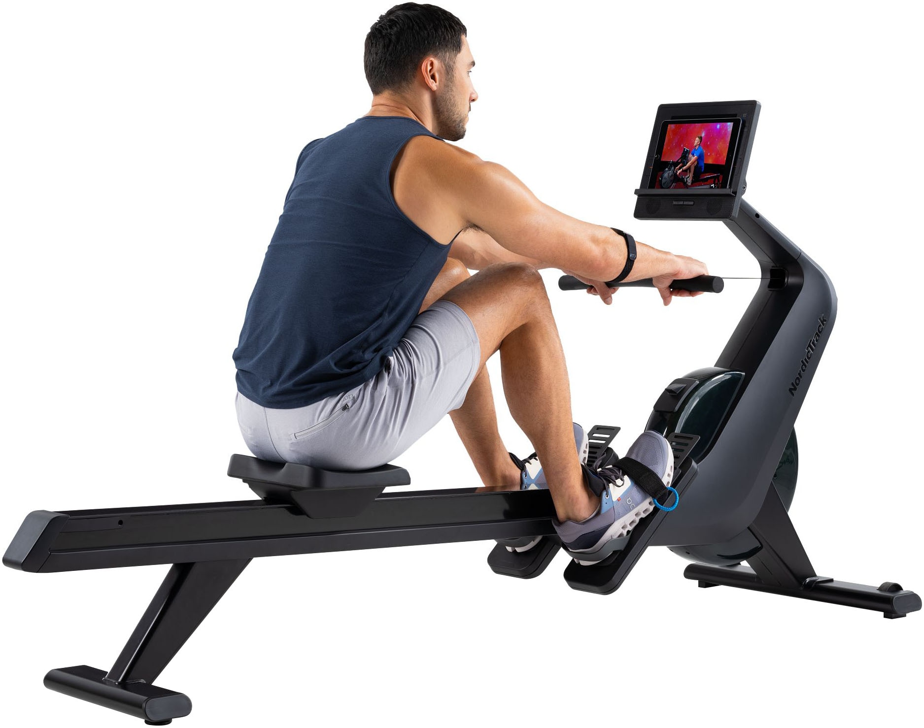 NordicTrack Rudergerät »NordicTrack RW300«, (Rower mit 5'' Display und Tabletfach), Rudermaschine, 26 Widerstandsstufen, Magnetbremssystem