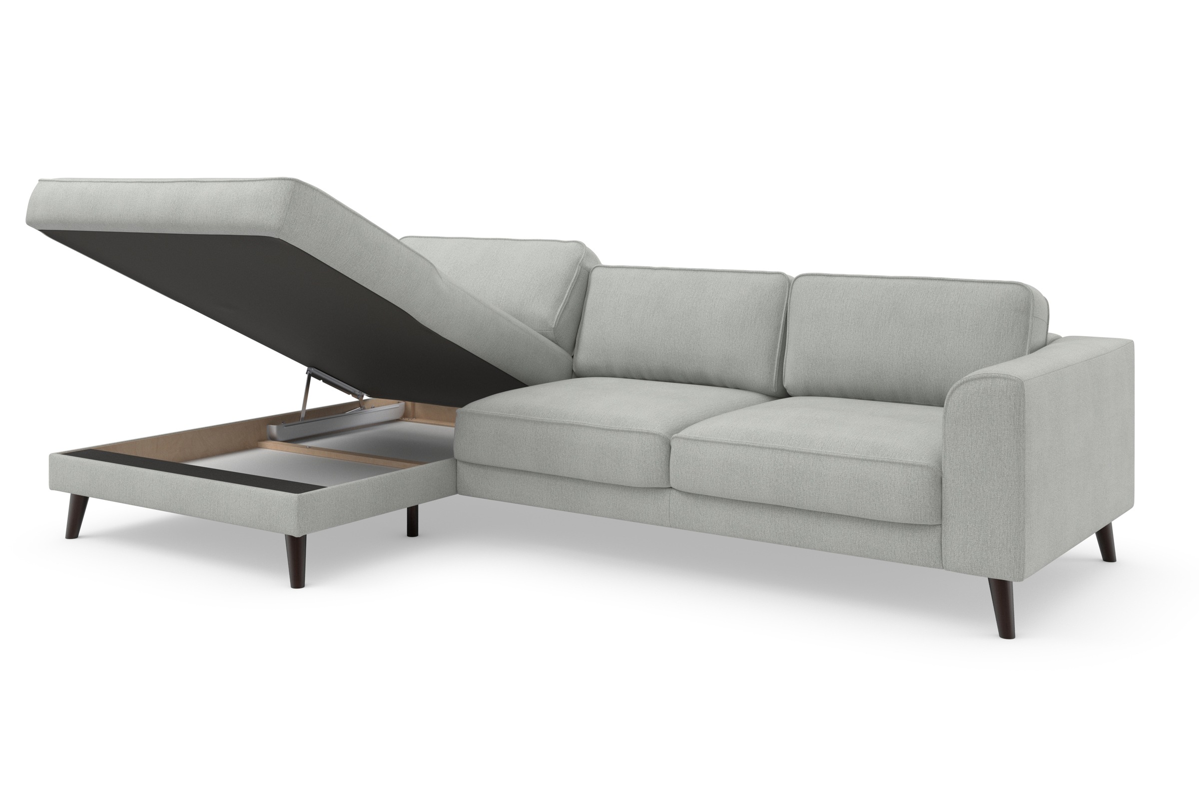 TRENDMANUFAKTUR Ecksofa »Lumber Jack, elegantes Designsofa, zeitlos modern, hoher Sitzkomfort«, wahlweise mit Bettfunktion u. Bettkasten, L-Form