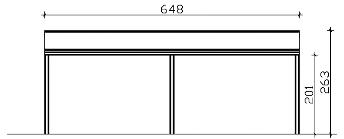 Skanholz Terrassendach »Garda«, BxT: 648x357