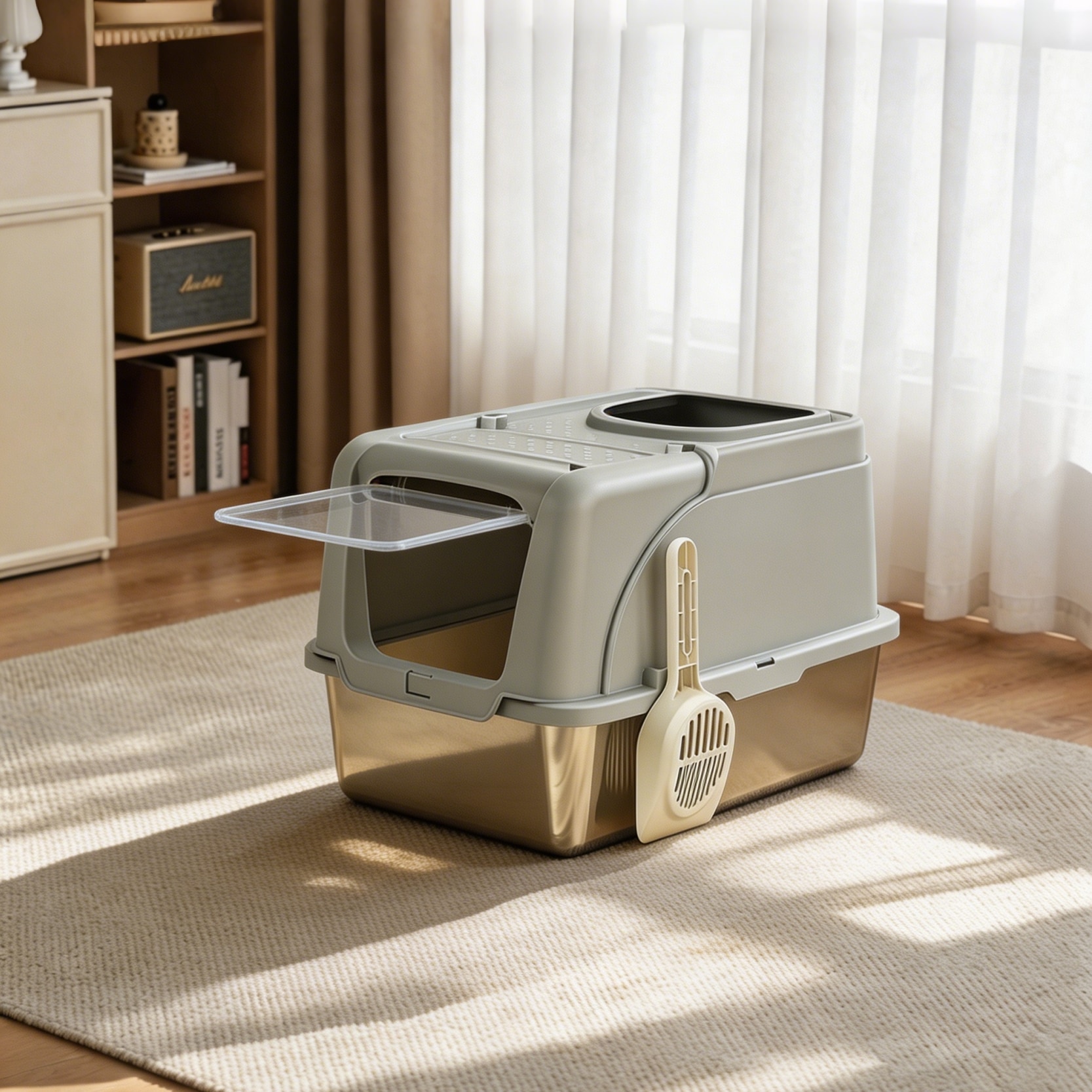 OTTO home Katzentoilette »Tidy« hochwertige Edelstahlschale – leicht zu reinigen, mit Klappdeckel
