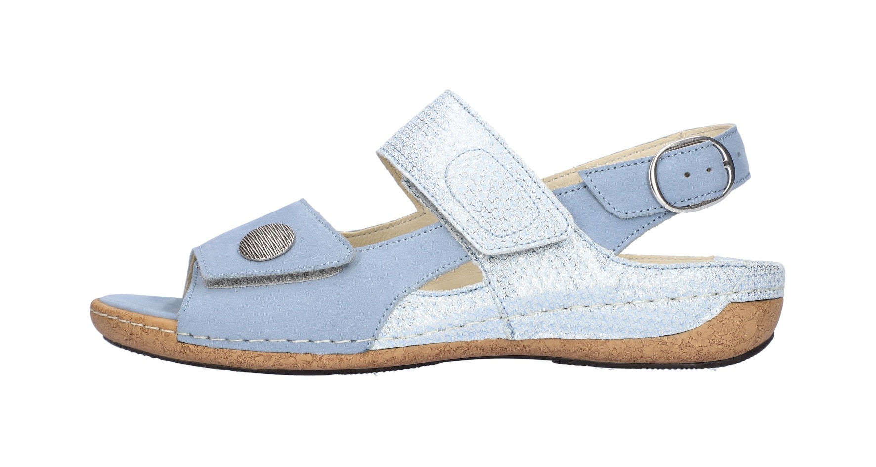 Waldläufer Sandale »HELIETT«, Sommerschuh, Klettschuh, Keilabsatz, in Komfortweite H (= sehr weit)
