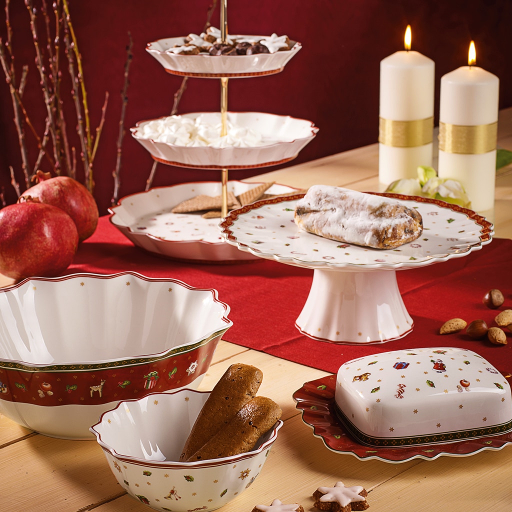 Villeroy & Boch Servierplatte »Kuchenplatte auf Fuß Toy's Delight ø 21 cm bunt«