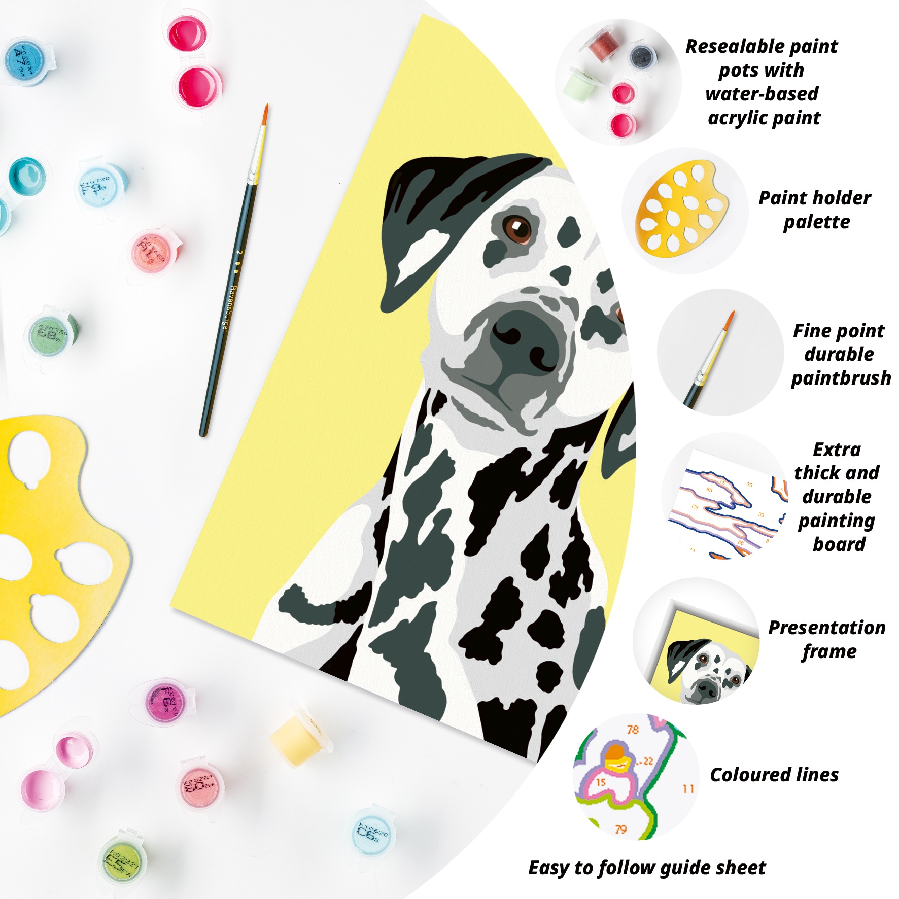 Ravensburger Malen nach Zahlen »CreArt, Niedlicher Hund«, Made in Europe