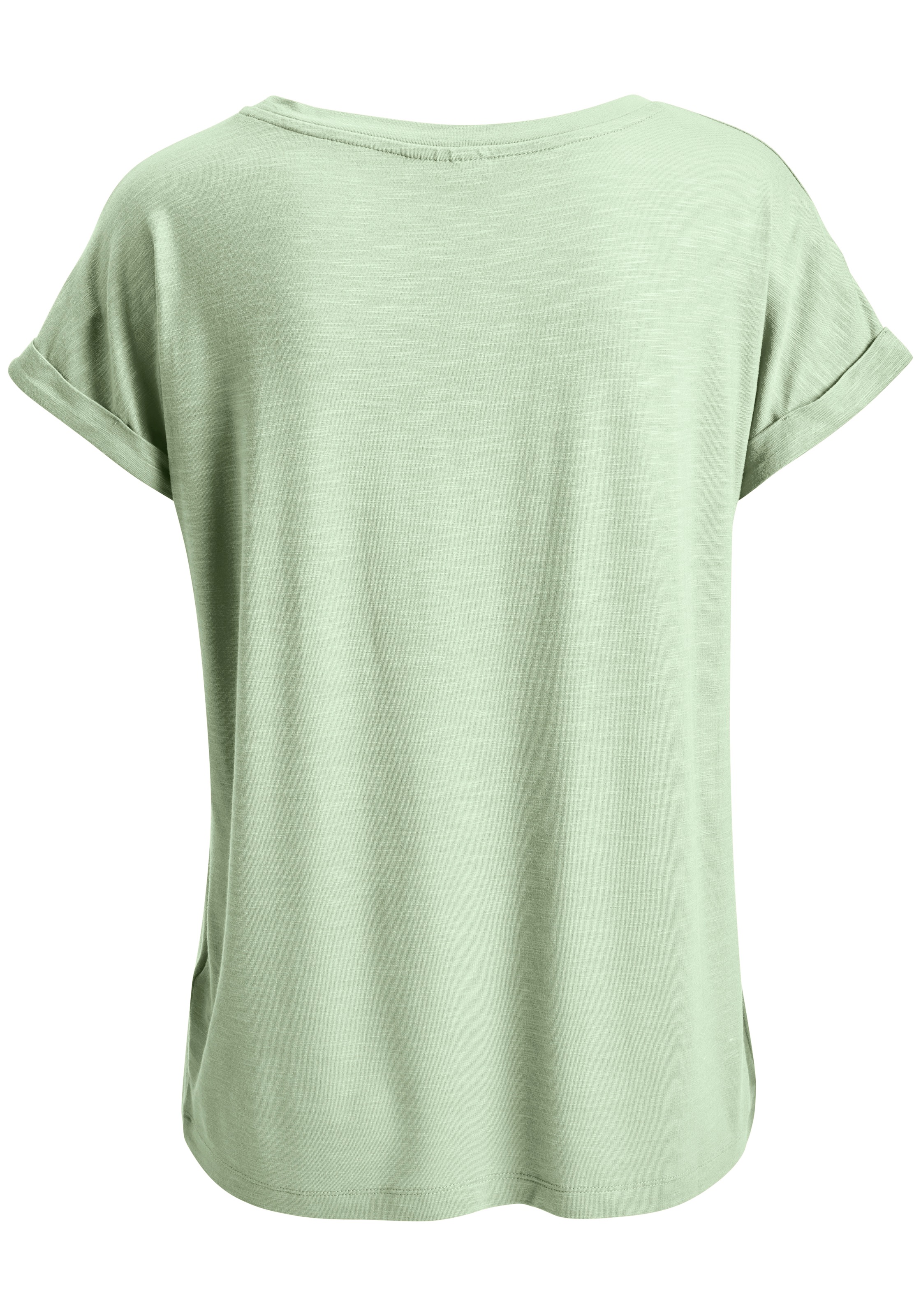 Thumbnail - Beachtime V-Shirt "mit fixiertem Ärmelumschlag" 2 aus elastischer Viskose-Qualität