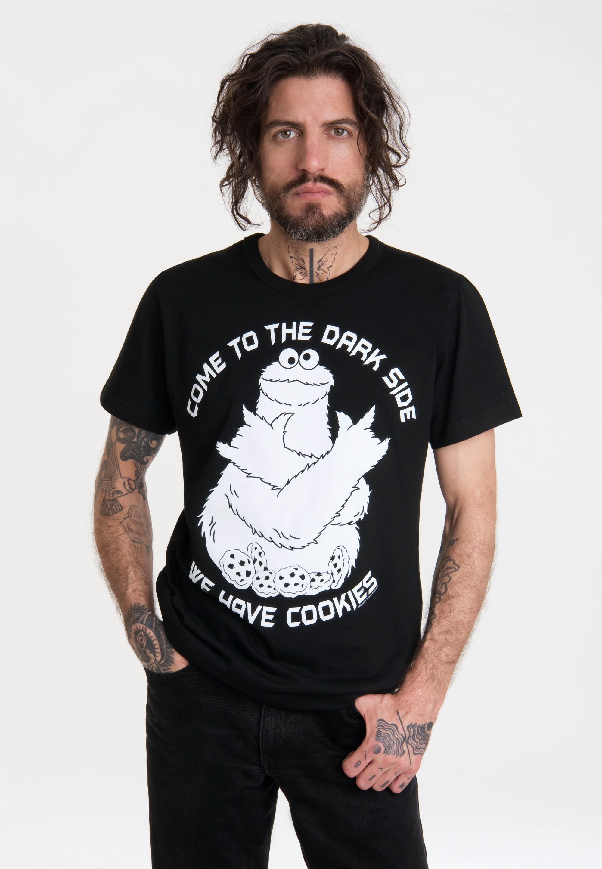 LOGOSHIRT T-Shirt »Sesamstraße - Krümelmonster Dark Side«, mit lizenziertem  Print ▷ kaufen | BAUR
