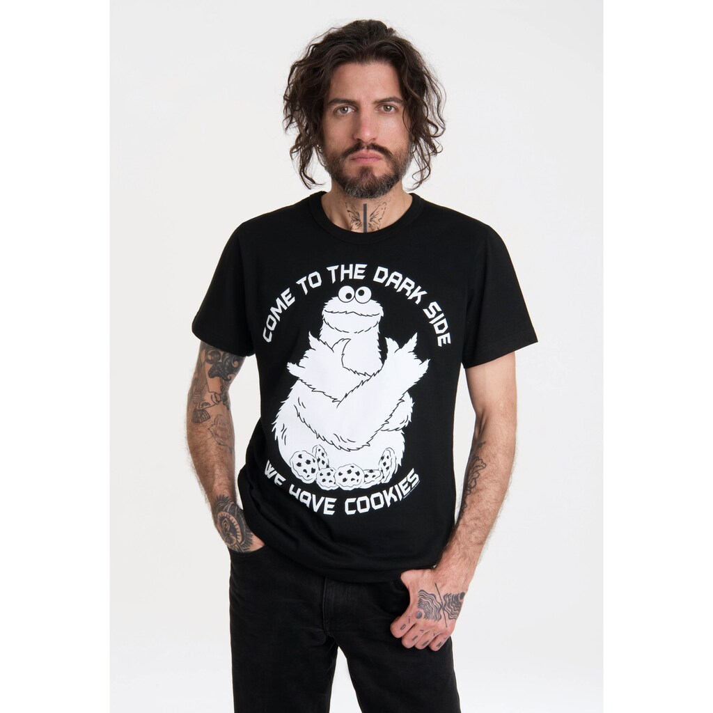 LOGOSHIRT T-Shirt »Sesamstraße - Krümelmonster Dark Side«, mit lizenziertem Print