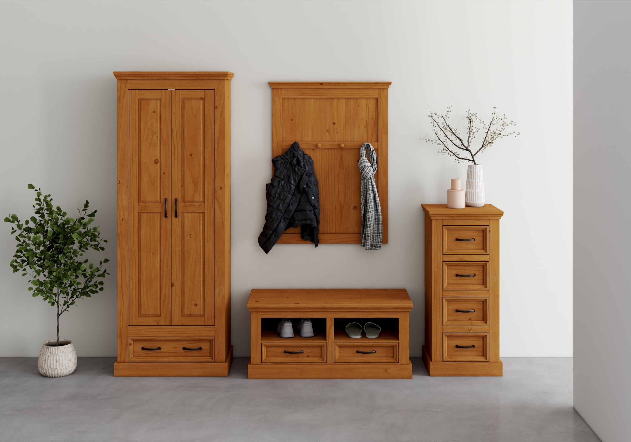 Home affaire Garderobenschrank »Selma«, mit 1 Boden und Ausziehkleiderstange, Breite 70 cm