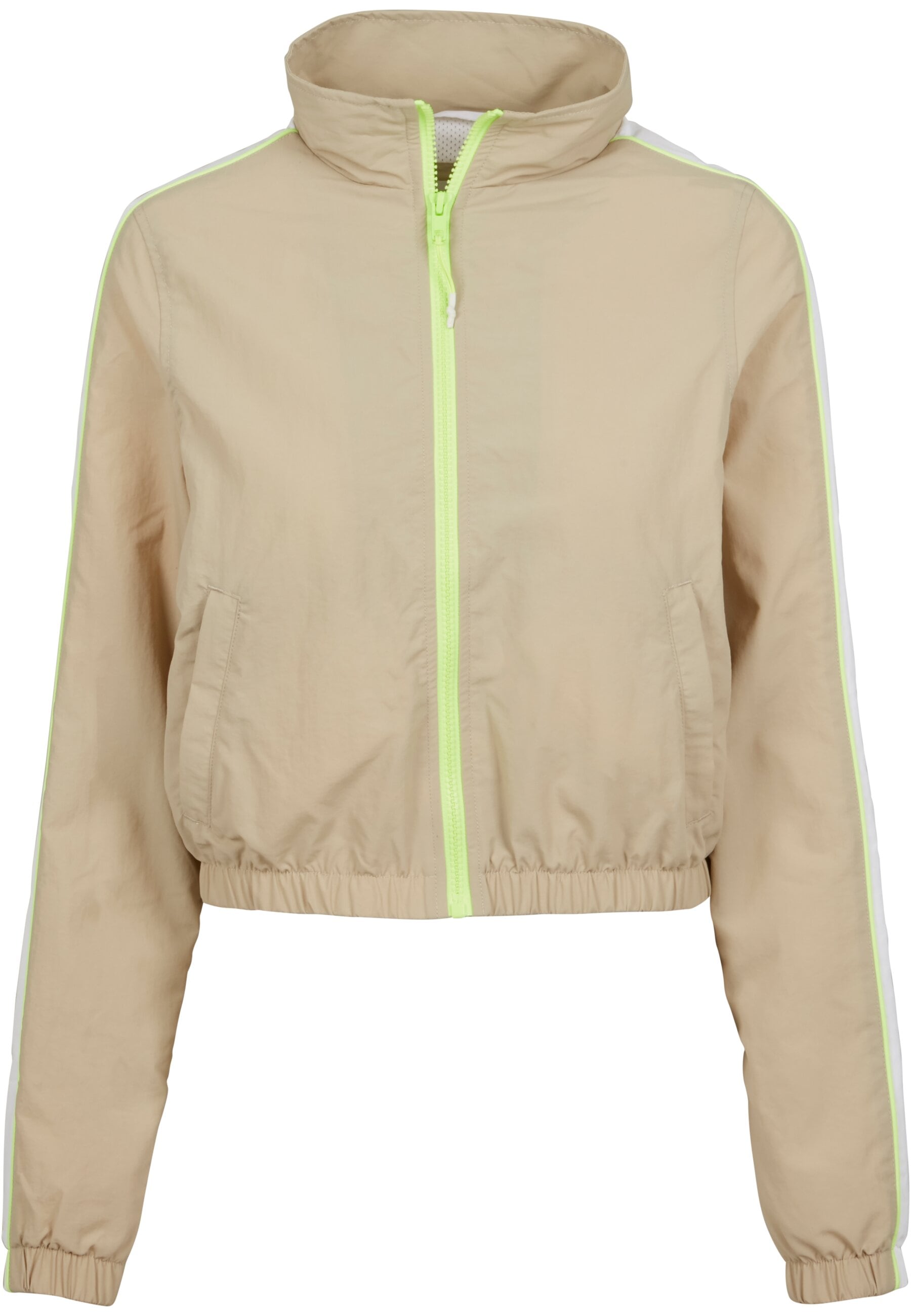 URBAN CLASSICS Allwetterjacke "Urban Classics Damen Ladies Short Piped Track Jacket", (1 St.), ohne Kapuze