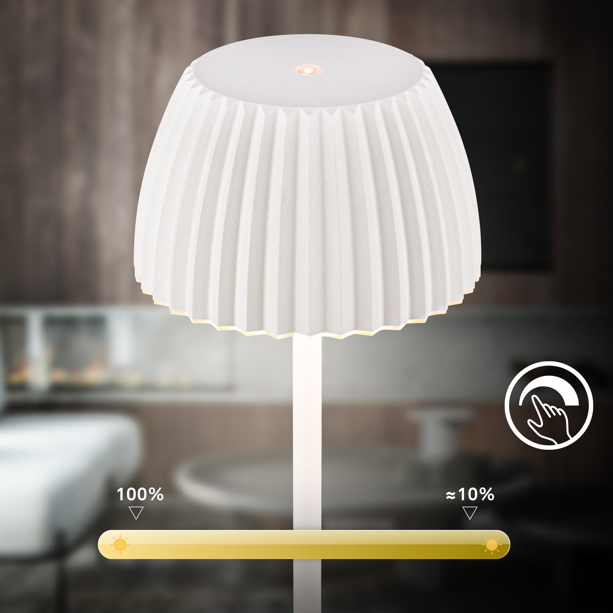 Briloner Leuchten LED Stehlampe »Akku LED Stehleuchte, weiß«