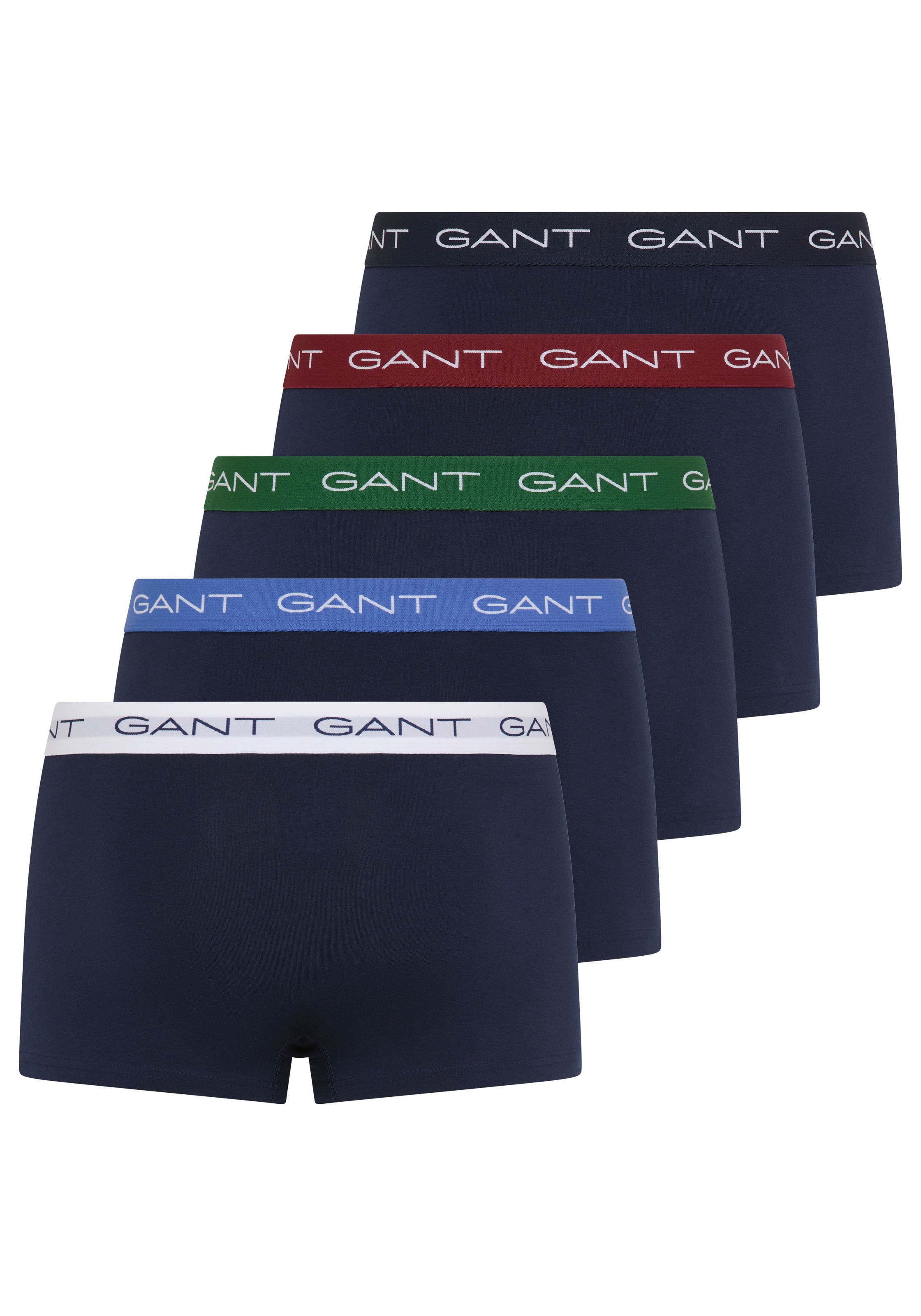Gant Trunk »5-PACK«, (5 St.), kurzes Bein, elastischer Bund mit Logo, Slim Fit