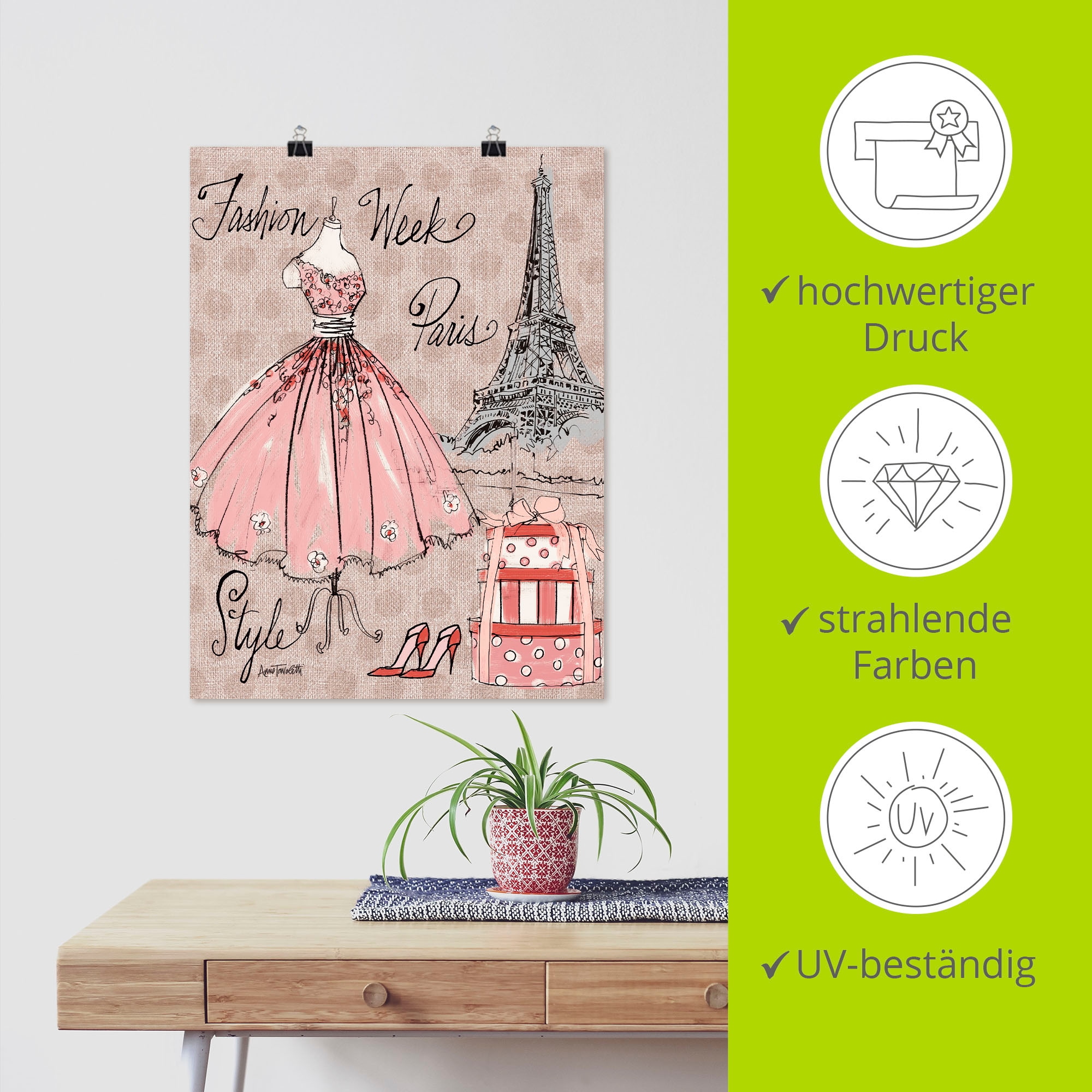 Artland Poster »Fashion Week III« Mode 1 Stk. tlg. ohne Rahmen