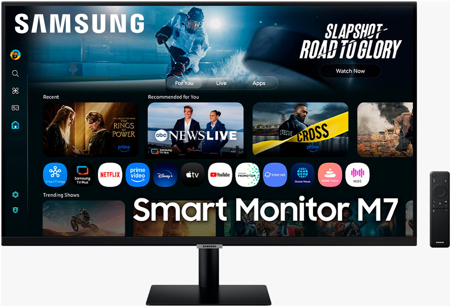 SAMSUNG Smart Monitor "S32FM700UU", B:71,61cm H:42,45cm T:4,18cmschwarz, Monitore