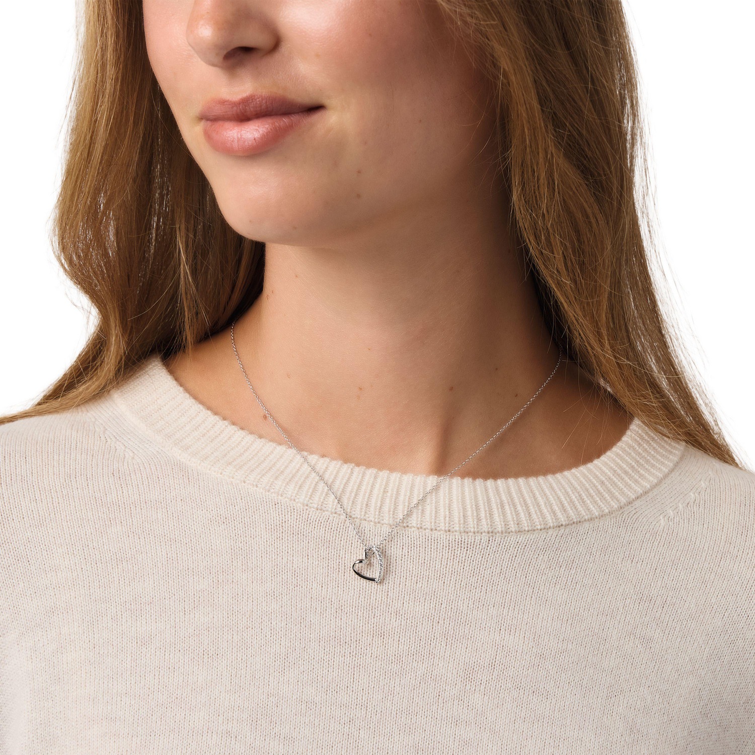 TOM TAILOR Kette mit Anhänger »Herz« mit Zirkonia (synth.)