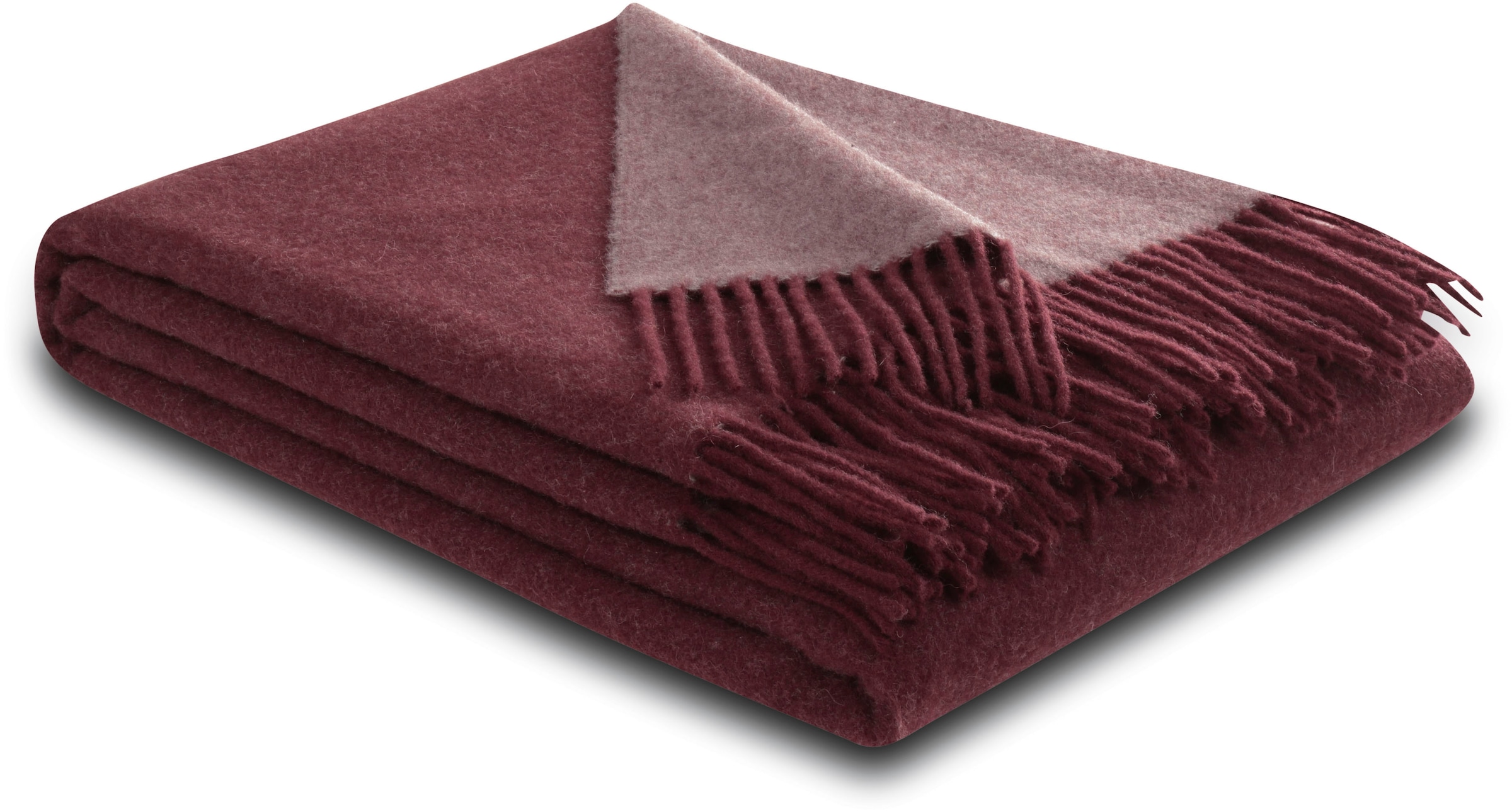 Biederlack Wohndecke "Soft Impression im Doubleface-Look" Wolle-Kaschmir-Mi günstig online kaufen