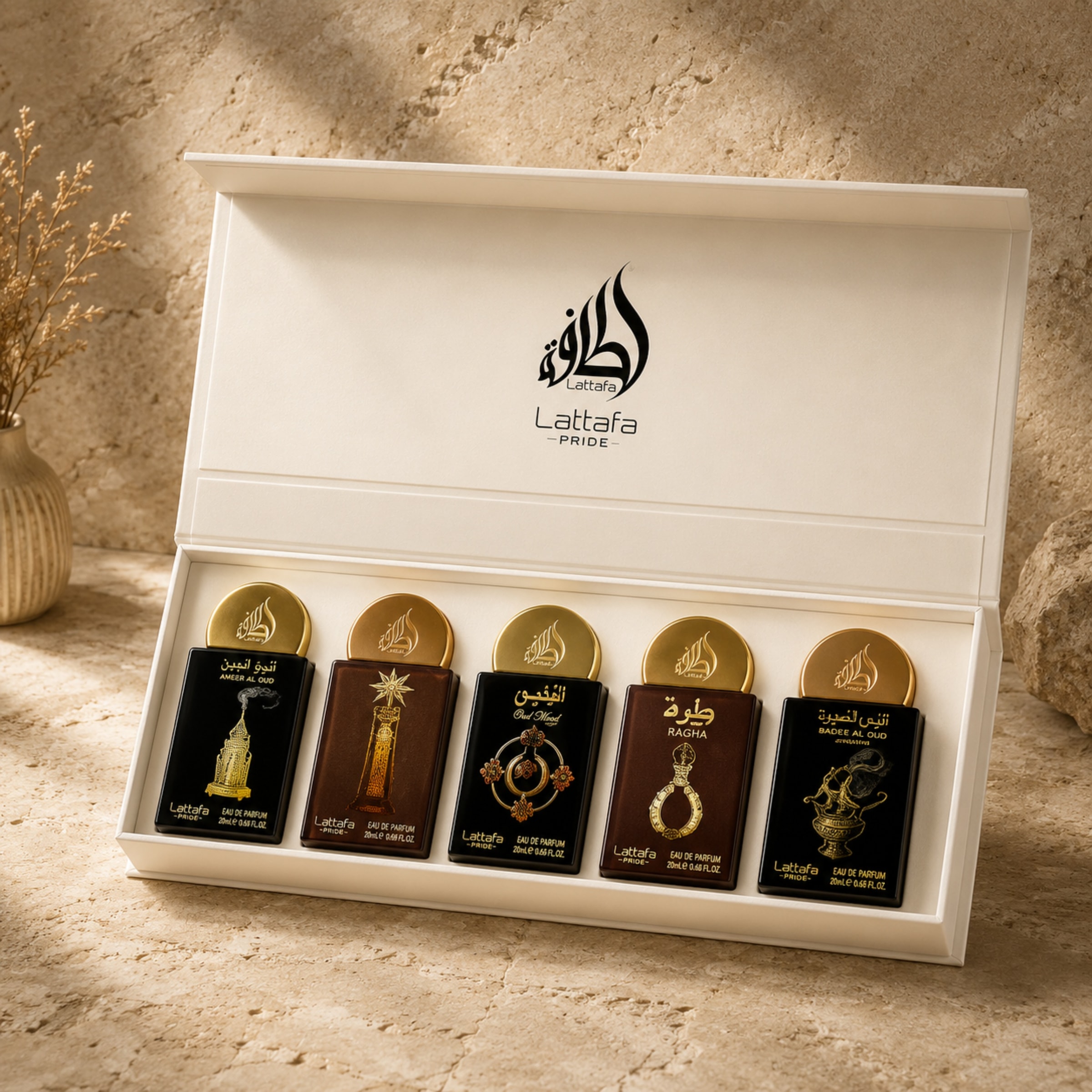 Lattafa Duft-Set »Pride 20ml Eau De Parfum 5pcs Gift Set Collection 04« Set, 5 Pride Collection 04, Eau de Parfum, fünfteiliges Duft-Set