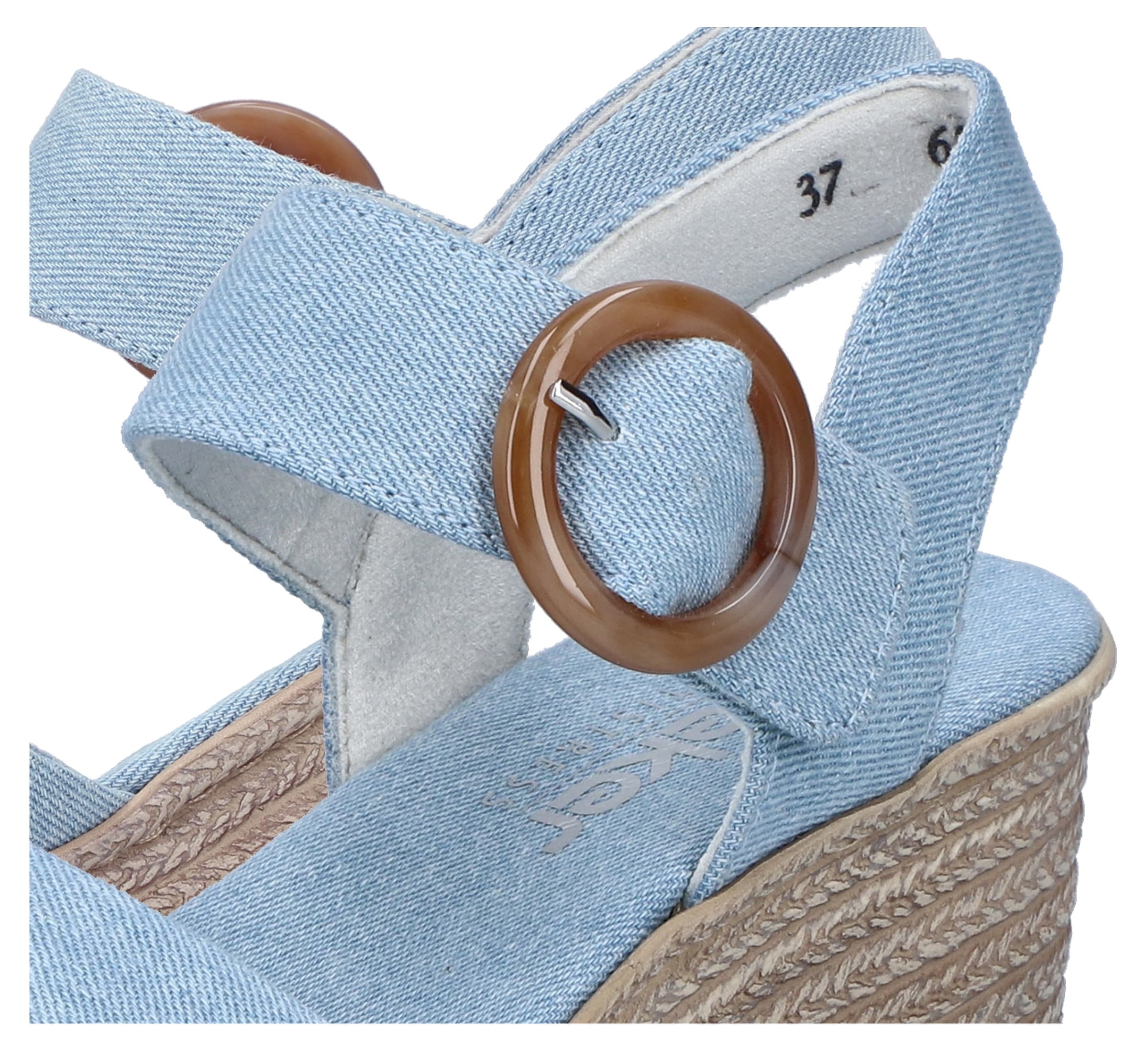 Rieker Keilsandalette, Sommerschuh, Plateausandale, Urlaubschuh mit Klettverschluss