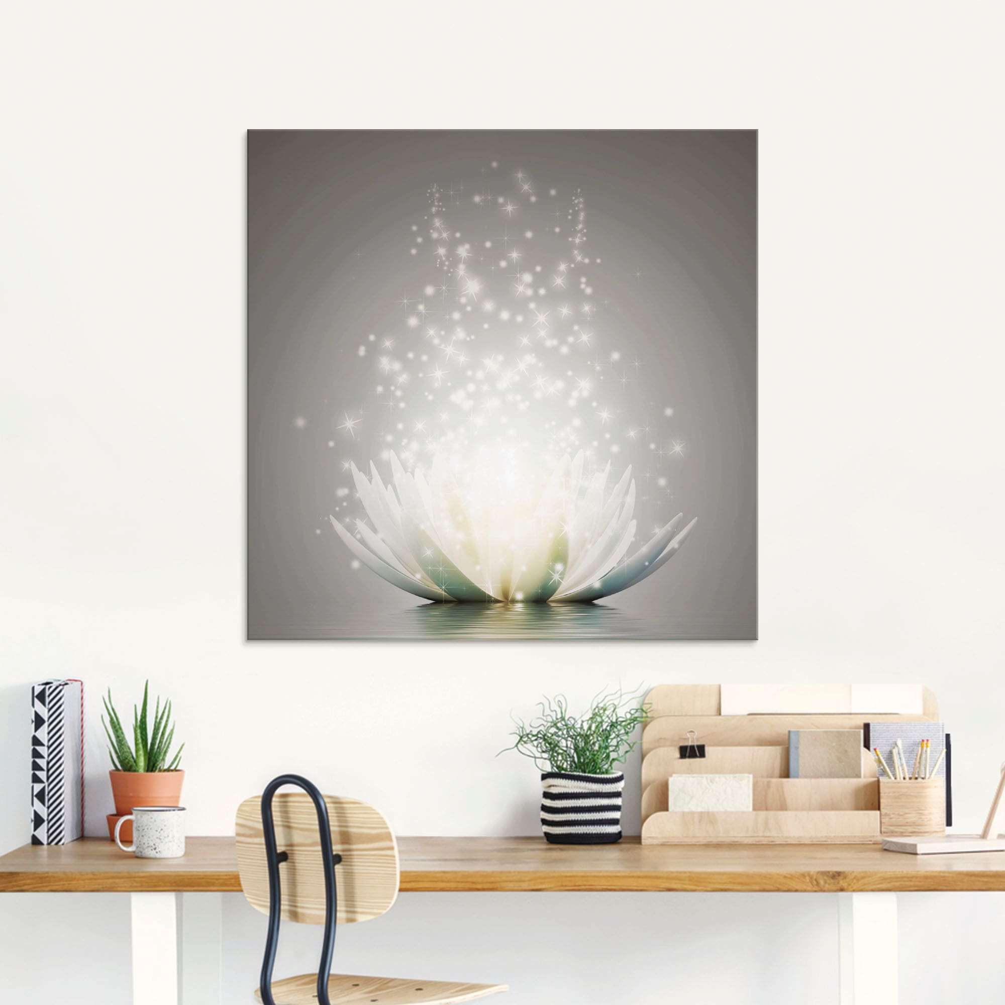 Artland Glasbild "Magie der Lotus-Blume" Blumen 1 Stk. tlg. günstig online kaufen