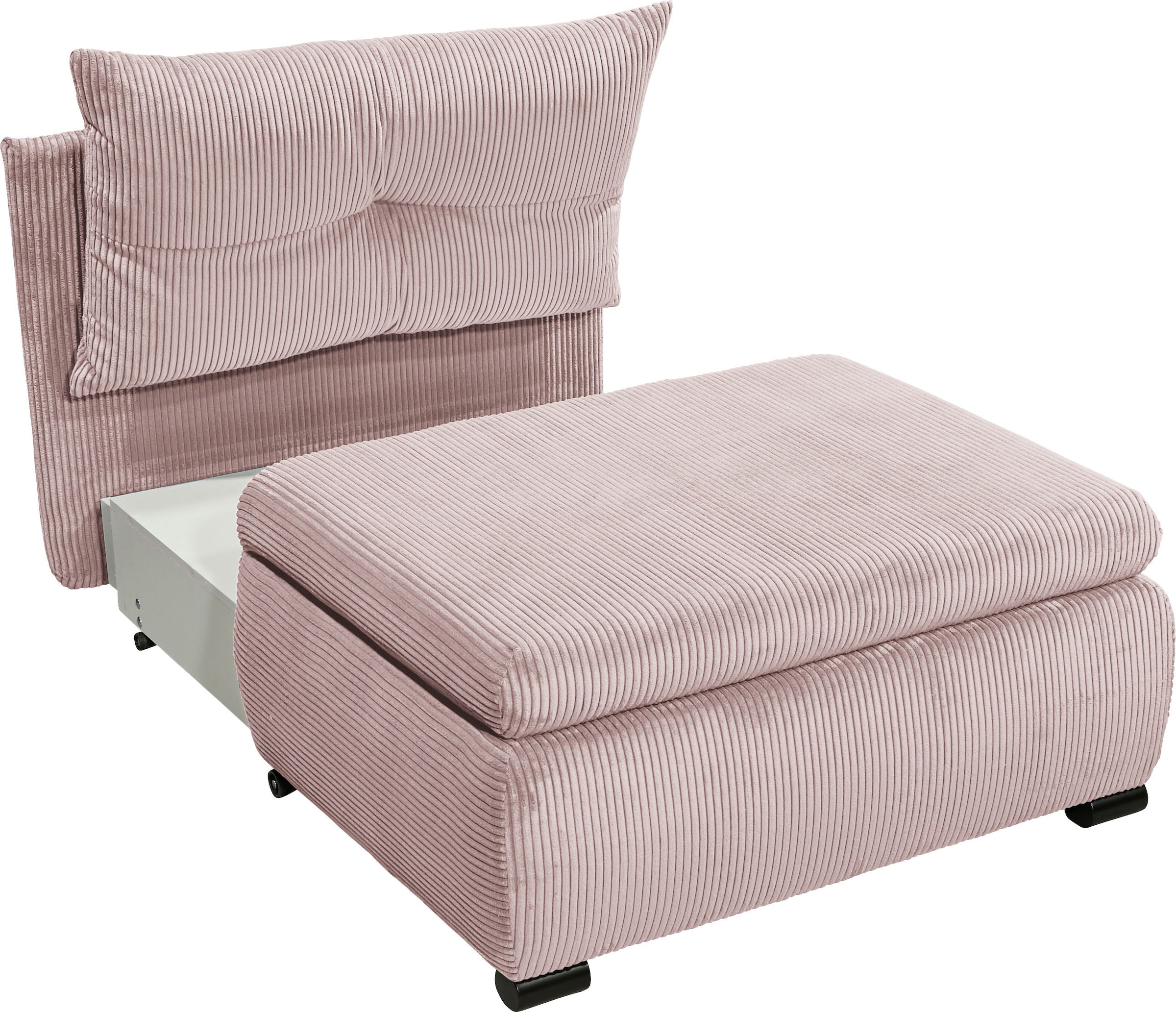 ED EXCITING DESIGN Schlafsofa »Charlie«, Schlafsessel mit Bettkasten & 1 Rückenkissen