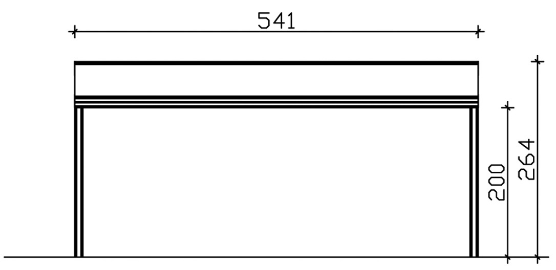 Skanholz Terrassendach »Modena«, 541 cm Breite, verschiedene Tiefe