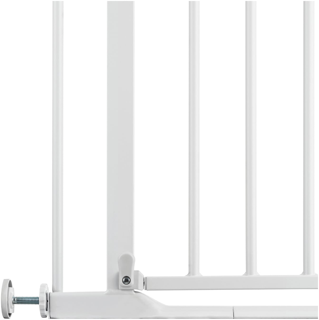 Hauck Türschutzgitter »Clear Step Set 2 inklusive Verlängerung 21 cm, White«, auch als Treppenschutzgitter verwendbar, 96-101 cm; flacher Durchgang