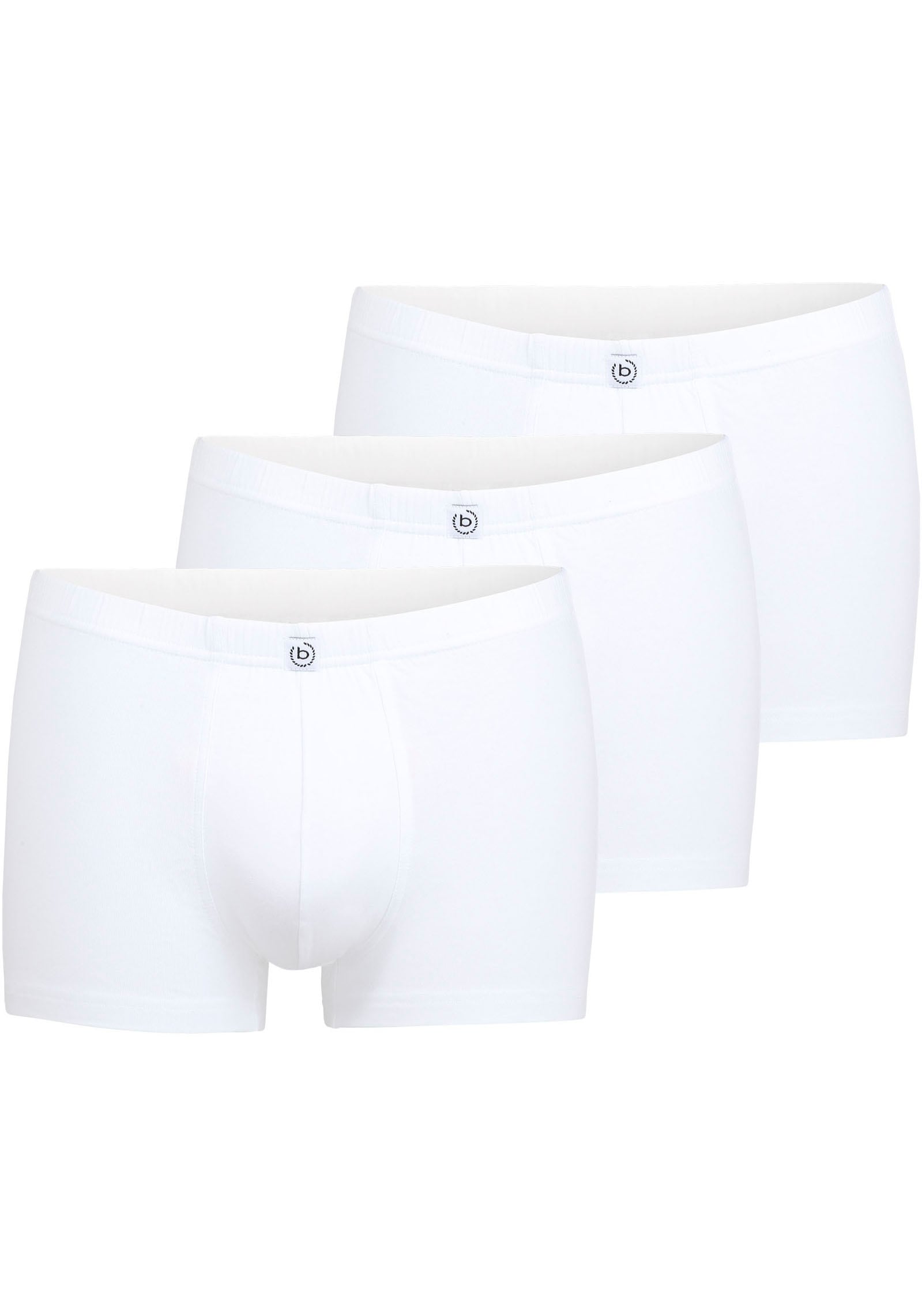 bugatti Boxershorts "Oslo" weich, basic, eng, atmungsaktiv, breiter Bund, Baumwollmix, mit Logo