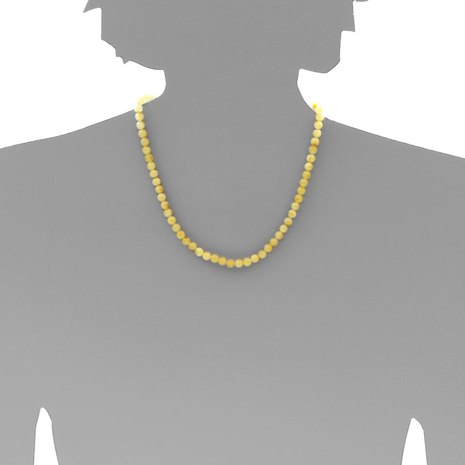 OSTSEE-SCHMUCK Kette ohne Anhänger »- Kugel 6 mm - Bernstein -,«