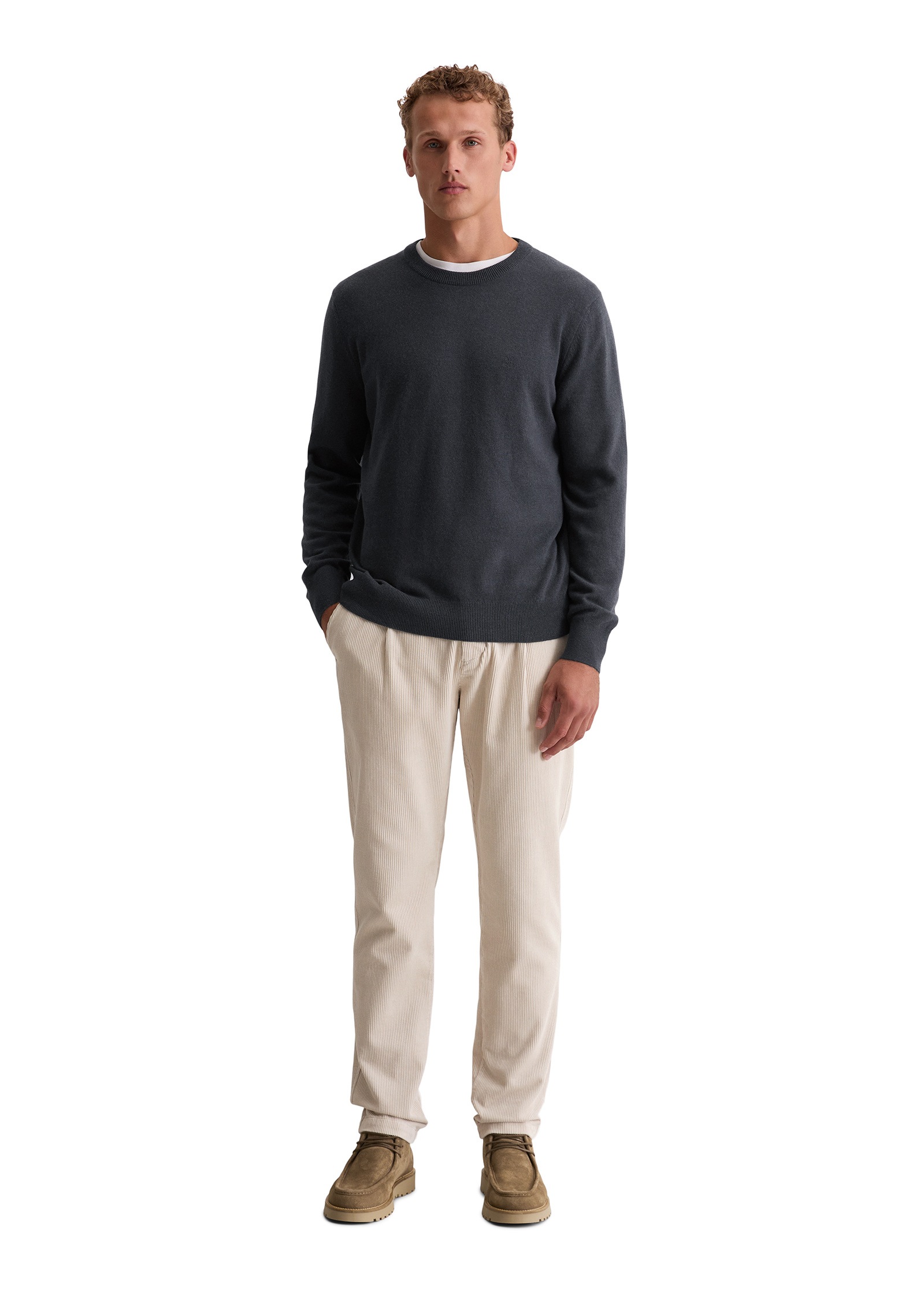 Marc O'Polo Rundhalspullover »aus softem Bauwolle-Schurwolle-Mix«