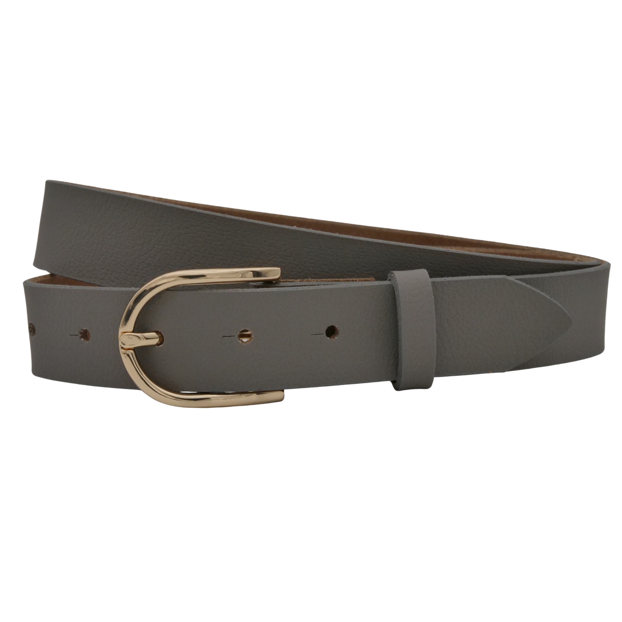 Ledergürtel ANNAMATONI "AnnaMatoni Damen Ledergürtel Basic Gürtel 3cm breit echt Leder", Damen, Gr. TW110 - 125cm Gesamtlänge, grau 730, 100% Leder, Gürtel Ledergürtel