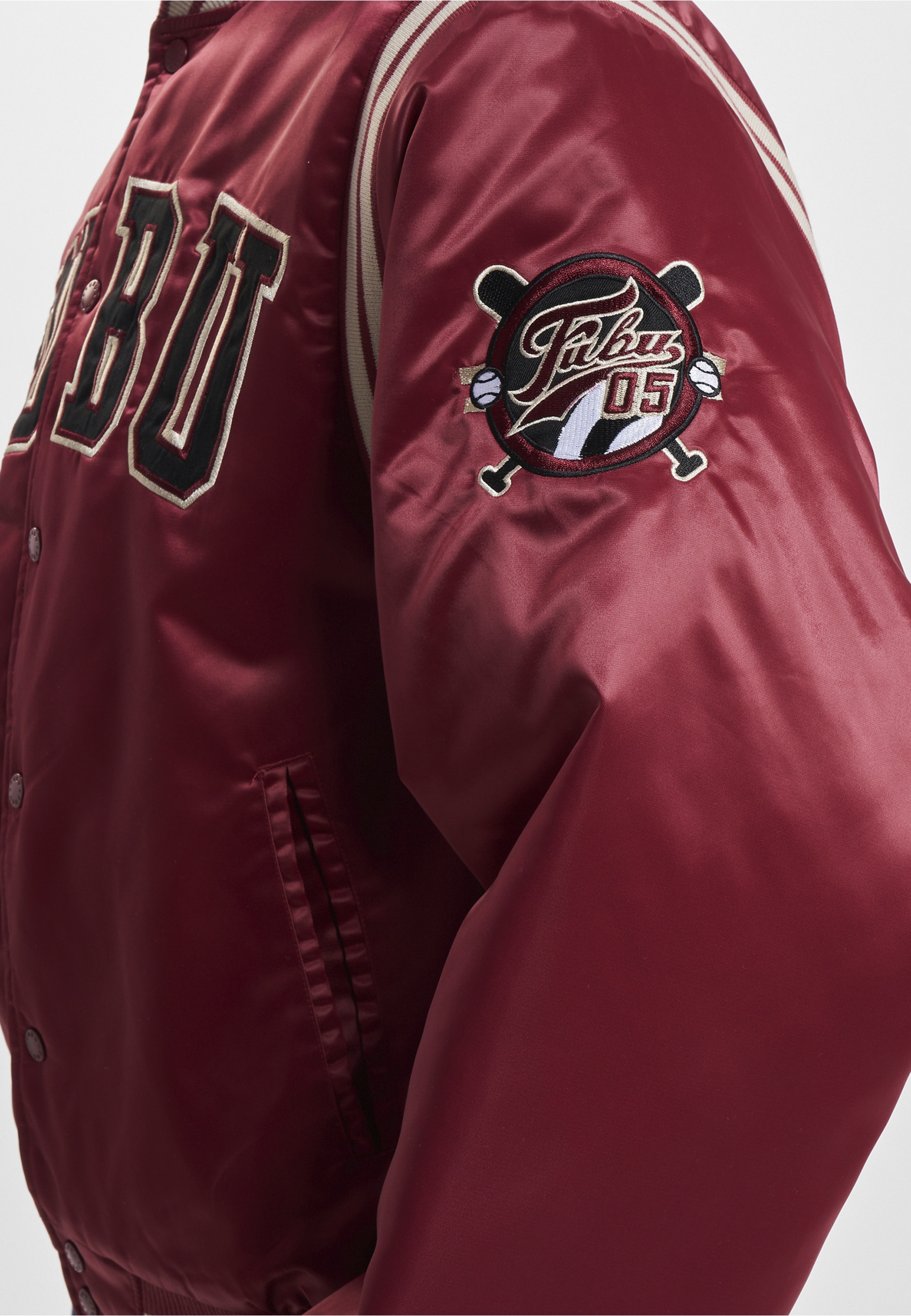 Fubu Bomberjacke »Fubu Herren FM233-001-2 FUBU College Satin Varsity Jacket« 1 Stk. tlg. ohne Kapuze