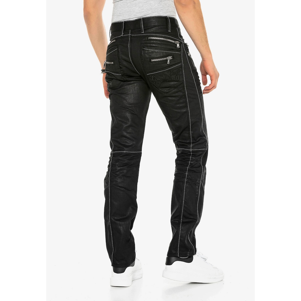 Cipo & Baxx Bequeme Jeans, mit Reissverschlüssen